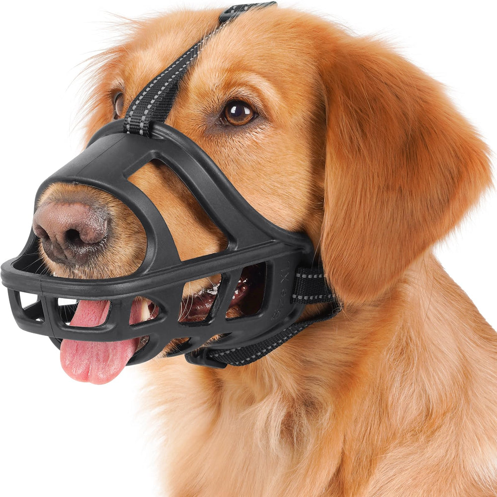 BARKLESS muselière panier XL vue avant montrant le design ouvert et confort