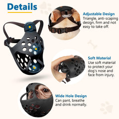 BARKLESS muselière utilisée chez le toiletteur pour manipulation sereine