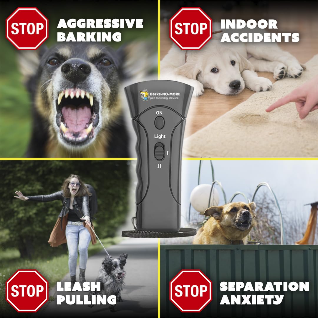 Barks No More tenu en main montrant l'activation d'une seule main