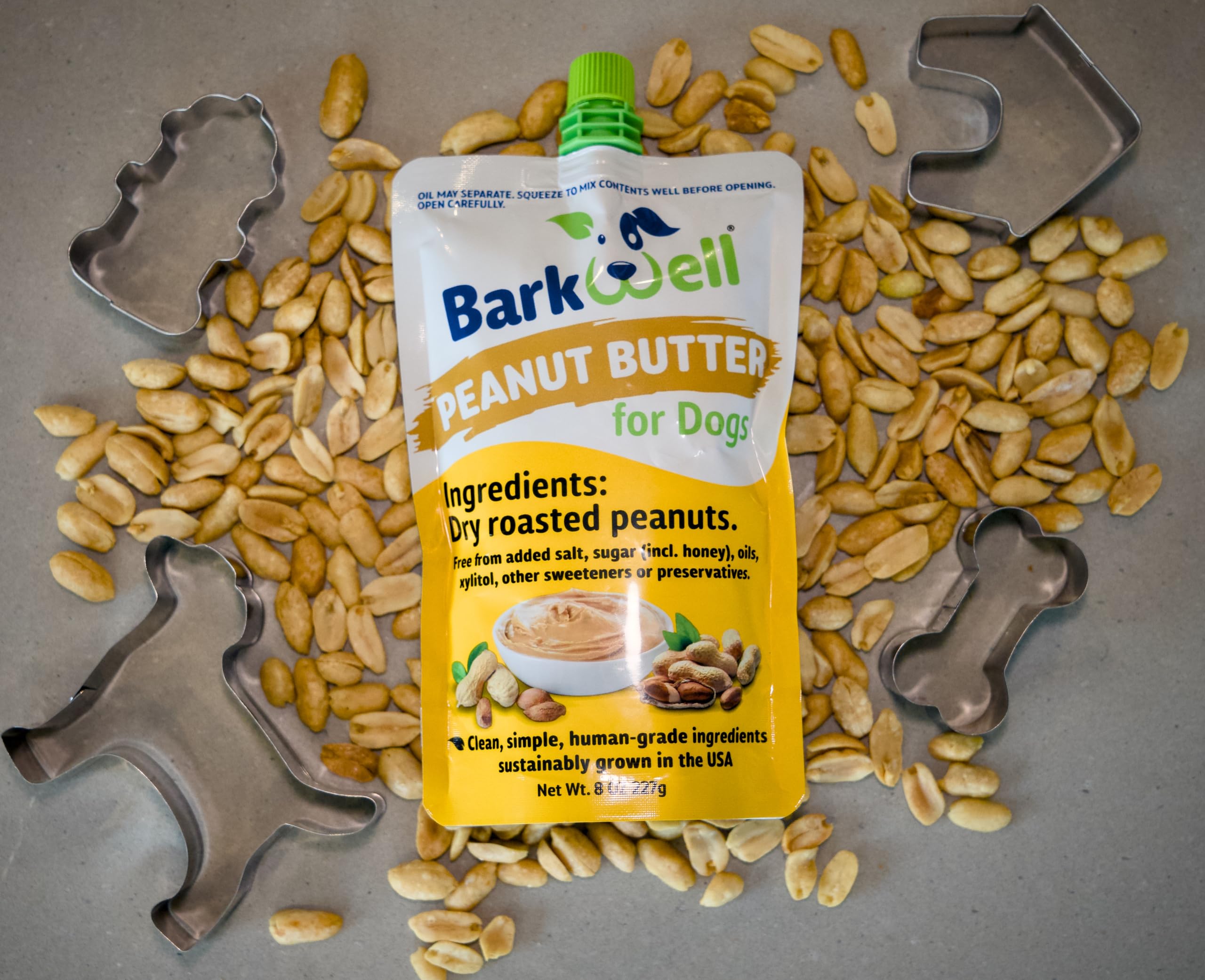 BarkWell étiquette ingrédients montrant composition naturelle et origine