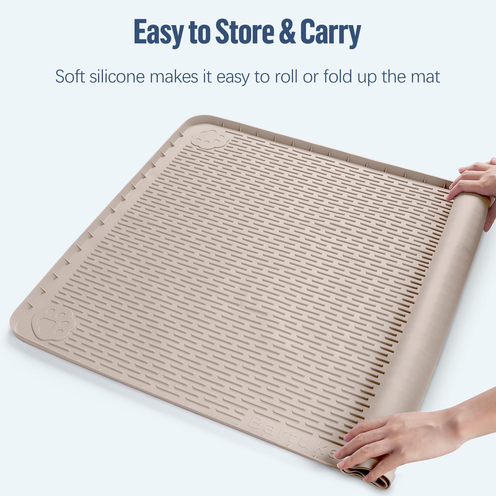 Plateau Bartuke avec tapis d'apprentissage bien aligné et sans plis