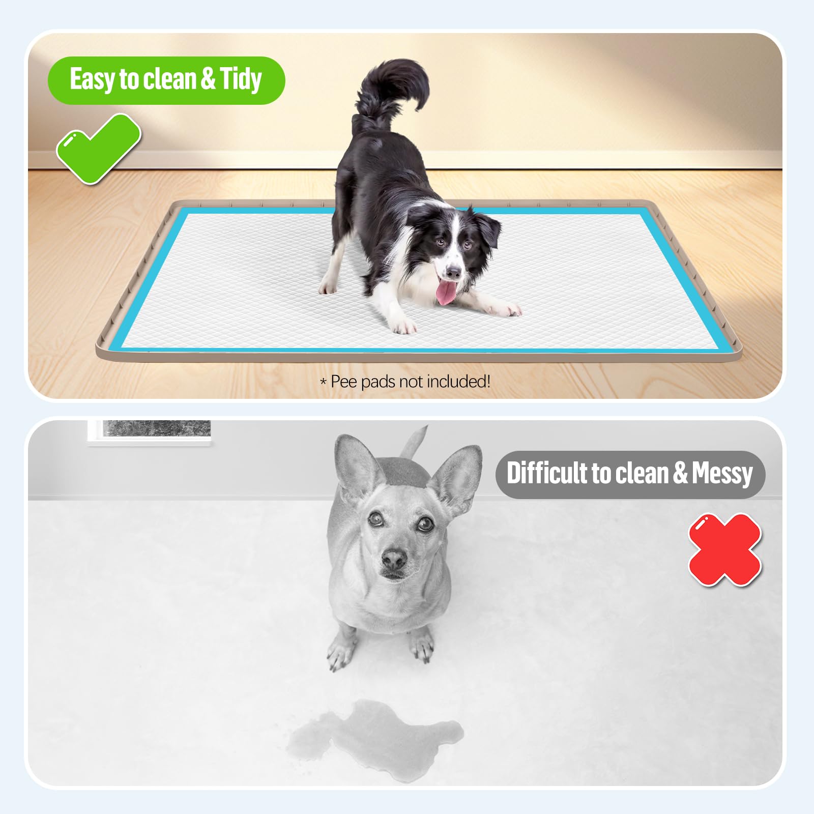 Plateau Bartuke en usage avec chiot, stabilité et accessibilité facilitées