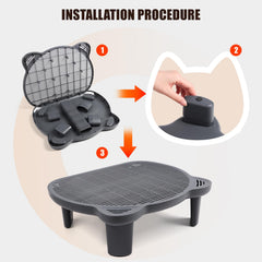 Bartuke tapis filtre double couche retient la litière efficacement
