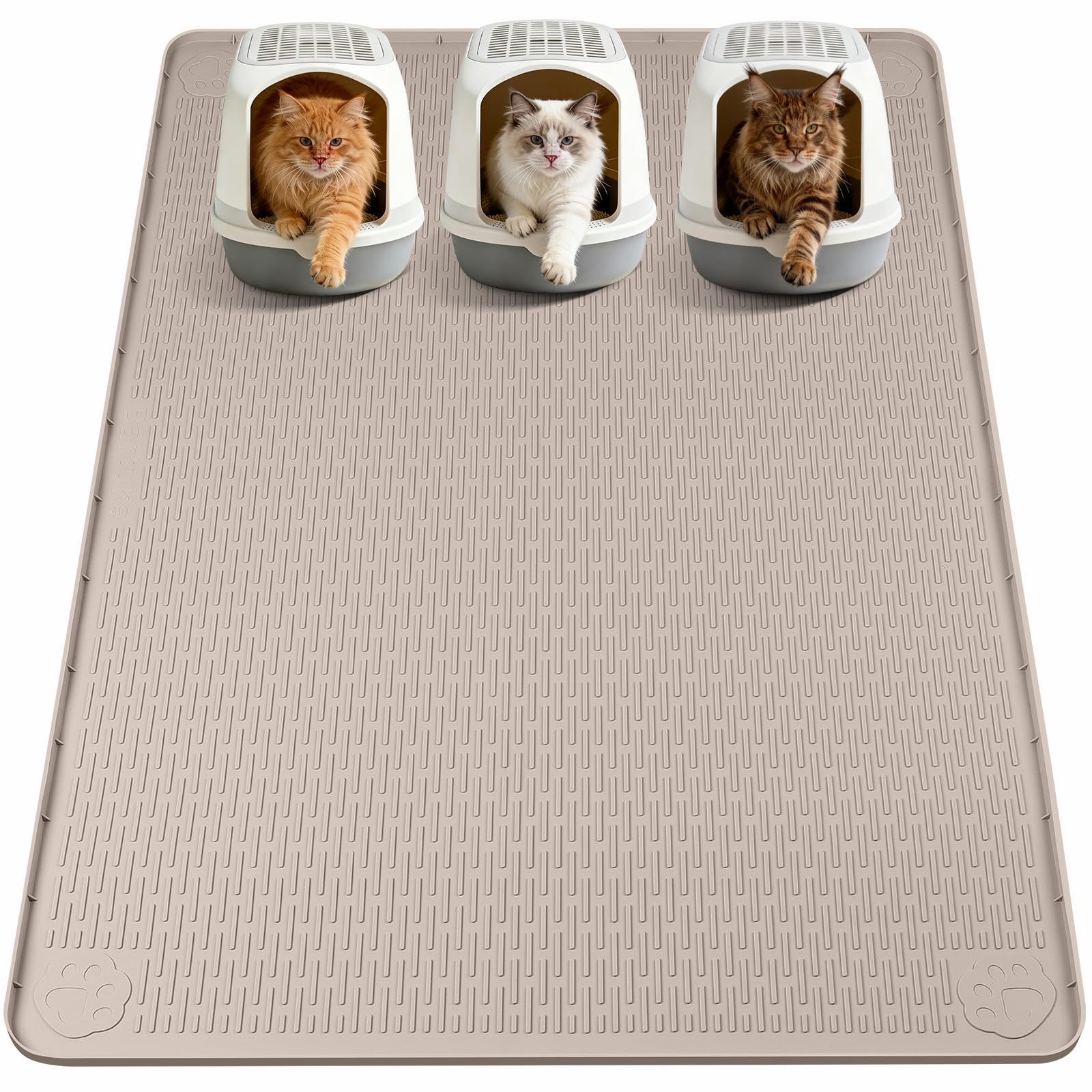 Bartuke tapis litière vue de face grand format protège le sol