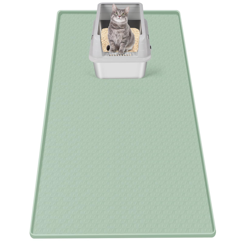 Bartuke tapis litière face avant montrant grande couverture et protection du sol