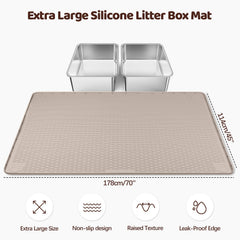 Bartuke gros plan texture silicone retient efficacement la litière