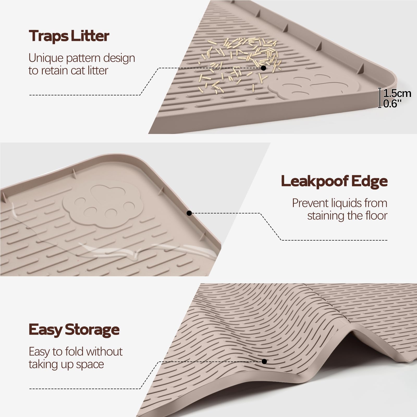 Bartuke profil épaisseur silicone durable protège pattes et sol