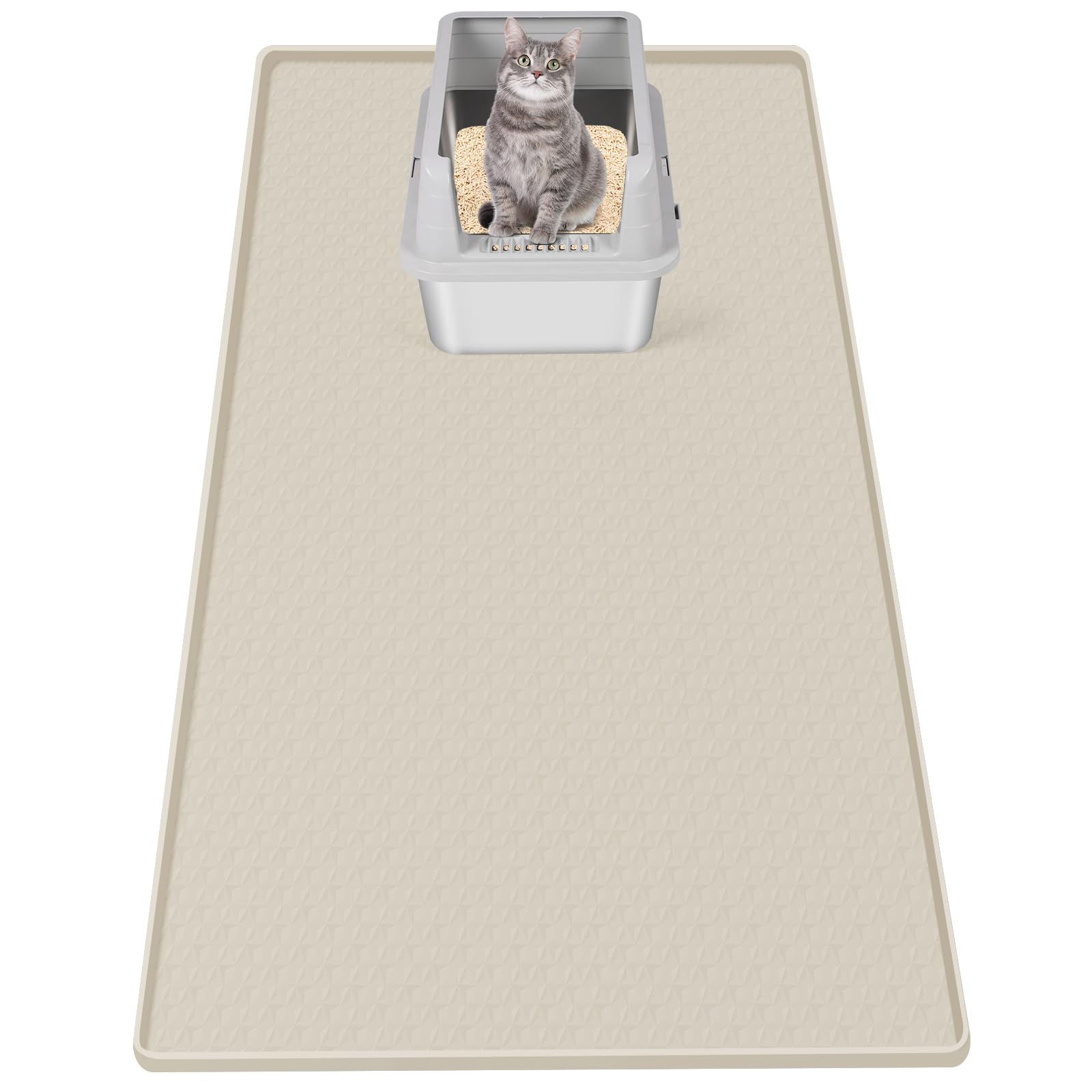 Bartuke tapis litière vue avant montrant couverture étendue et protection du sol