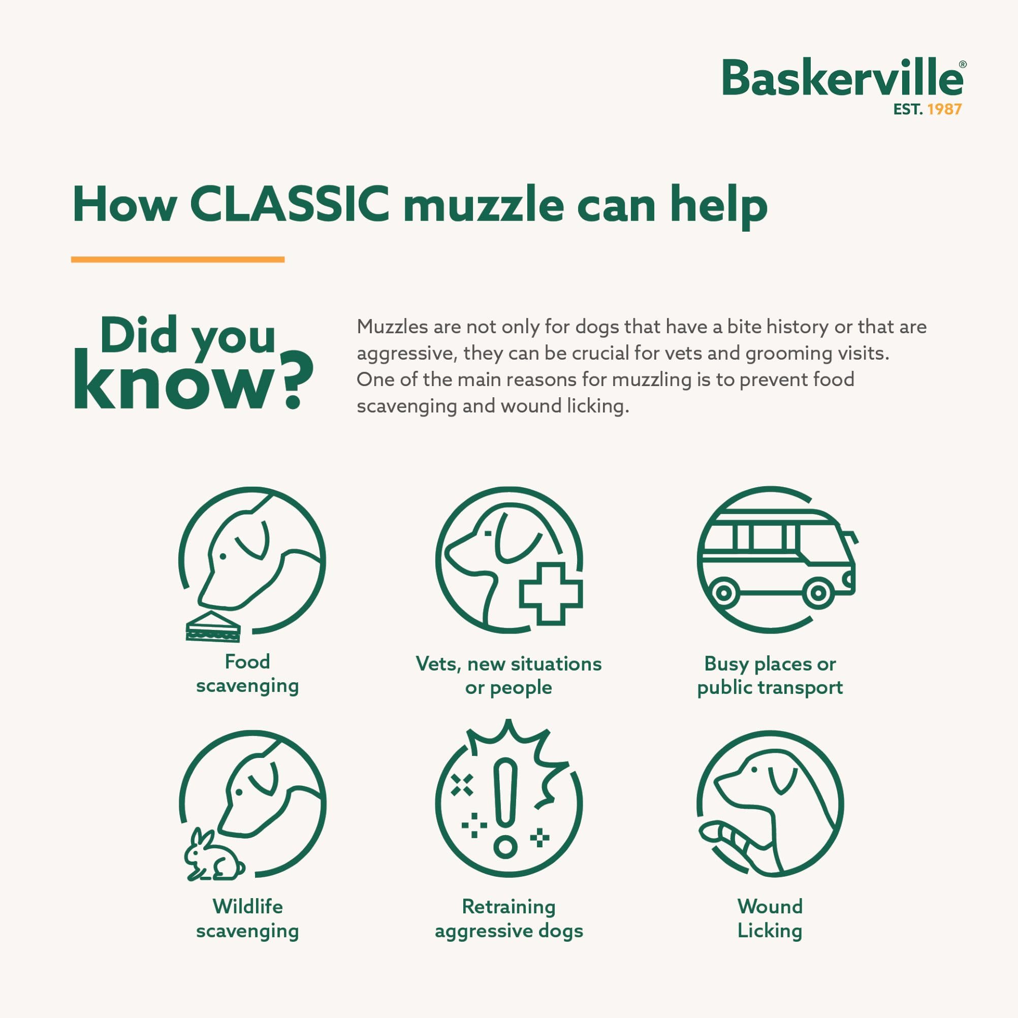 Baskerville insert anti-fouillage montrant protection contre ingestion