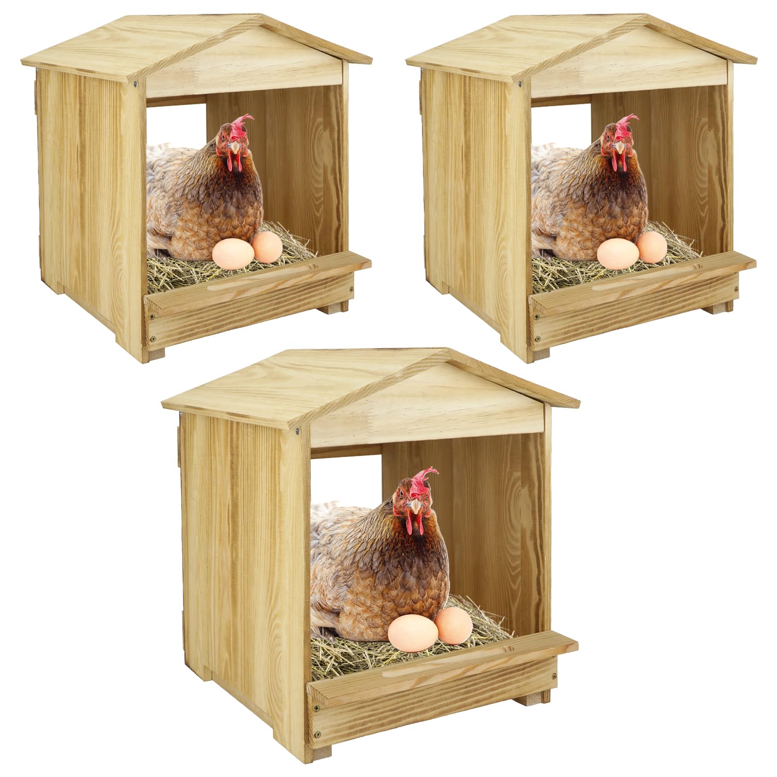 Bavlesfuire vue de face de la boîte à nid pour poules, facilite la collecte des œufs