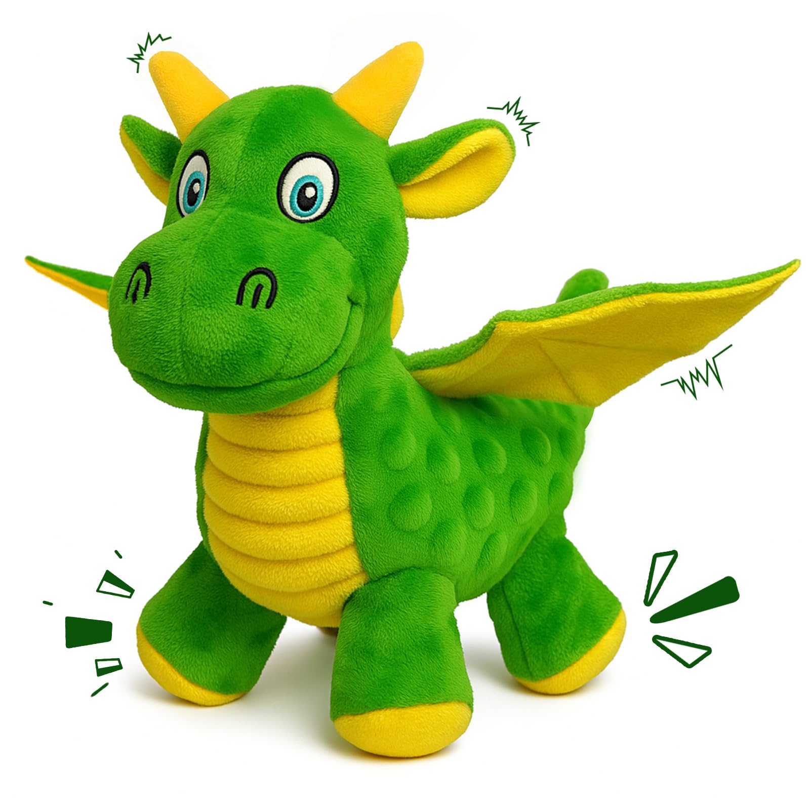 BBeary dragon face avant montrant couleurs vives et silhouette engageante
