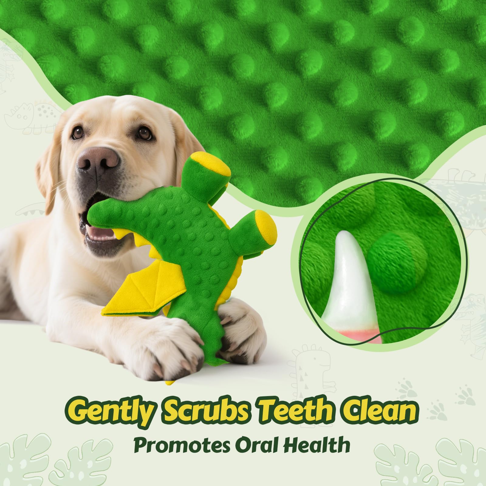 BBeary dragon texture peluche douce offrant massage gingival confortable