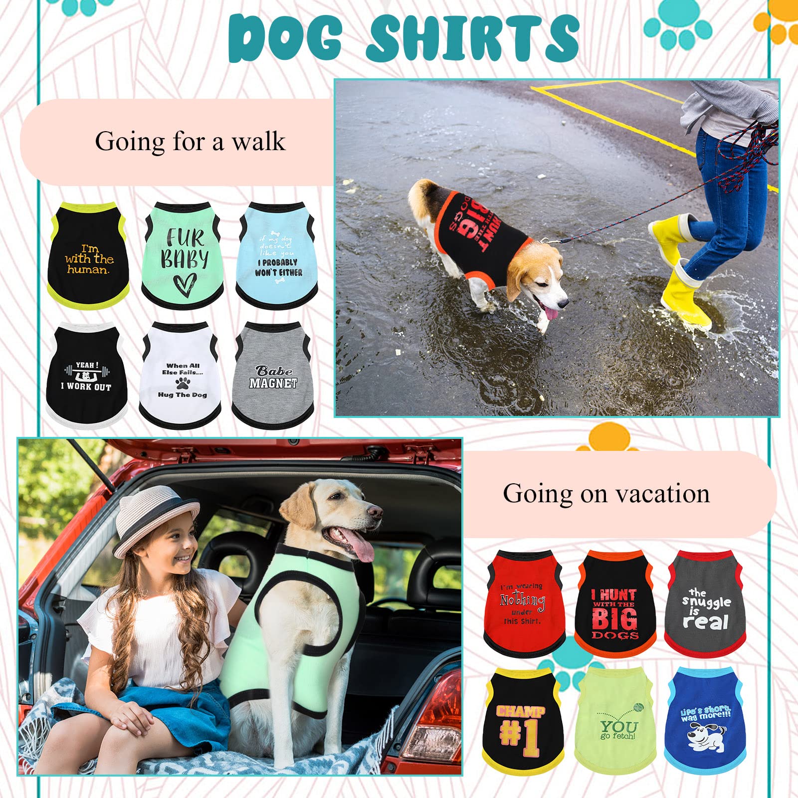 BBTO chien enfilant t-shirt pullover illustrant facilité d'habillage