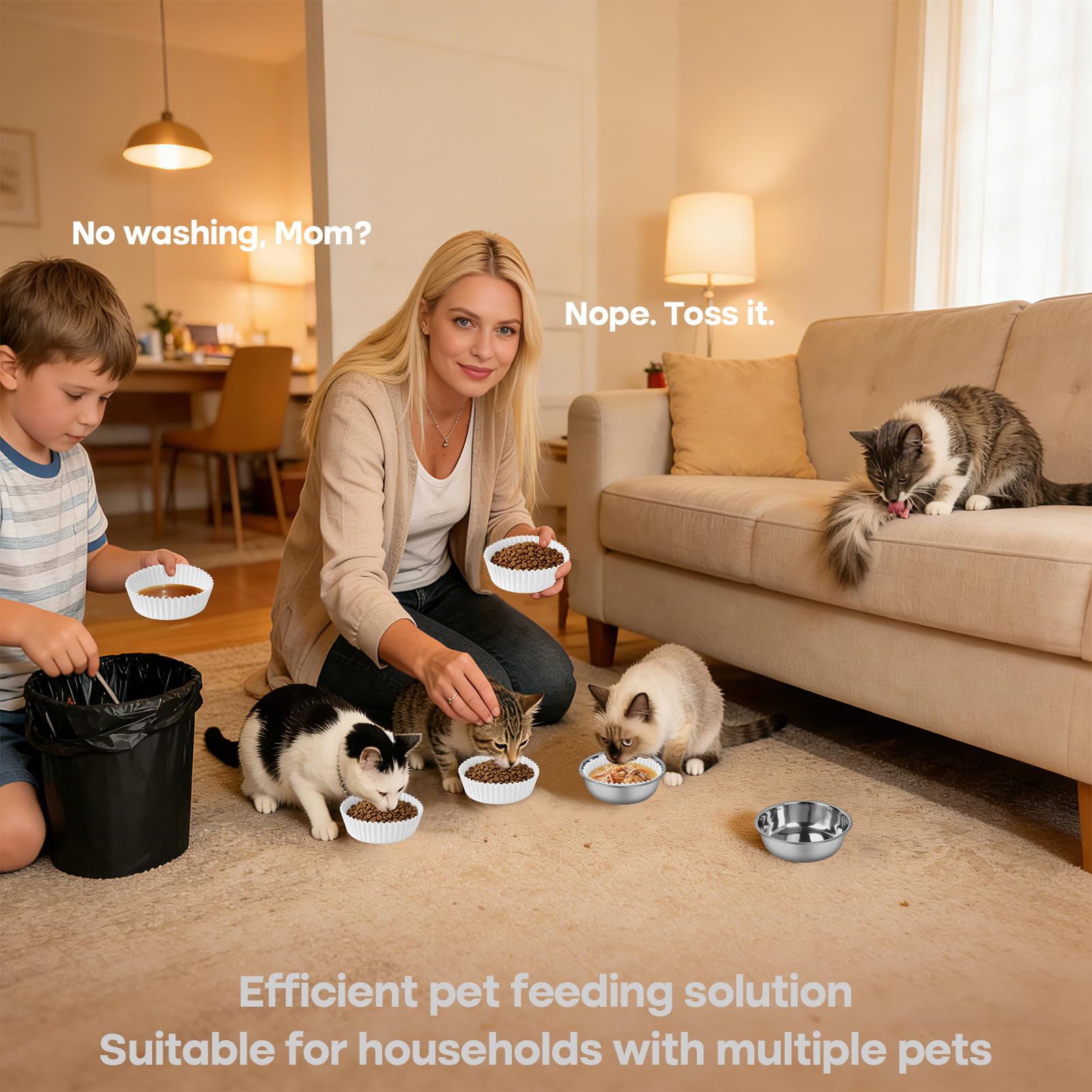 BeaAiwa bol montré à côté d'une main, démonstration d'échelle pratique pour petits animaux