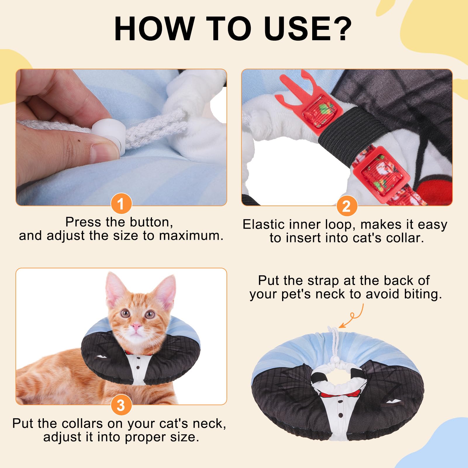 BEAUTYZOO comparaison taille illustrant ajustement pour chatons et adultes