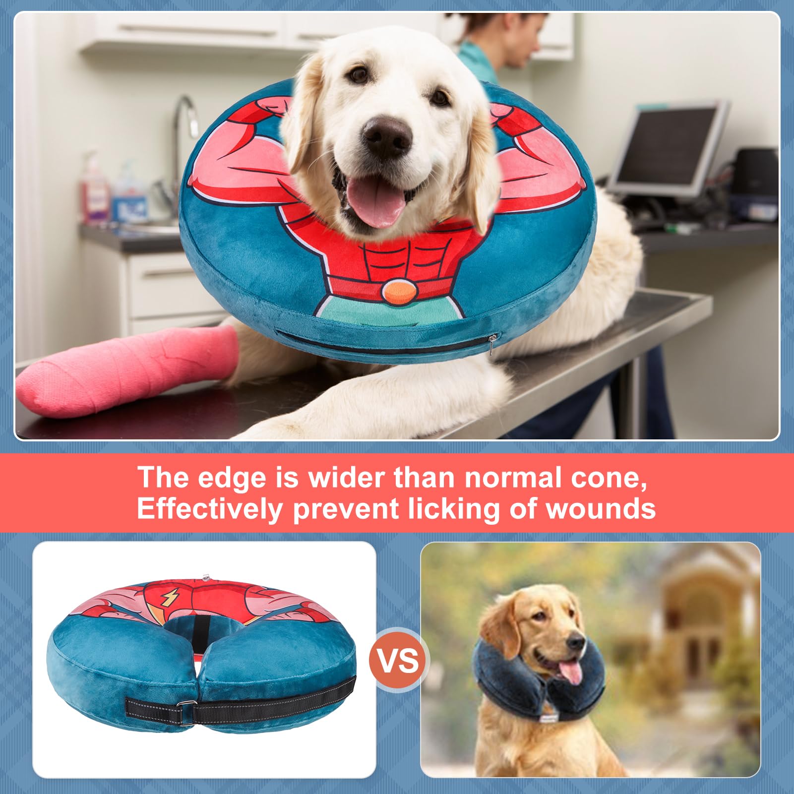 BEAUTYZOO collier en usage sur chien permettant boire et manger