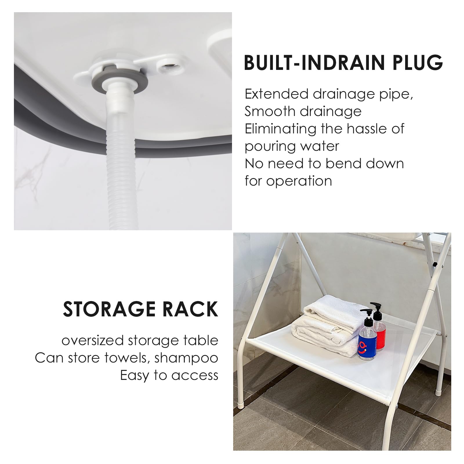BEBEROAD PETS séance de toilettage avec brosse, confort dorsal et stabilité