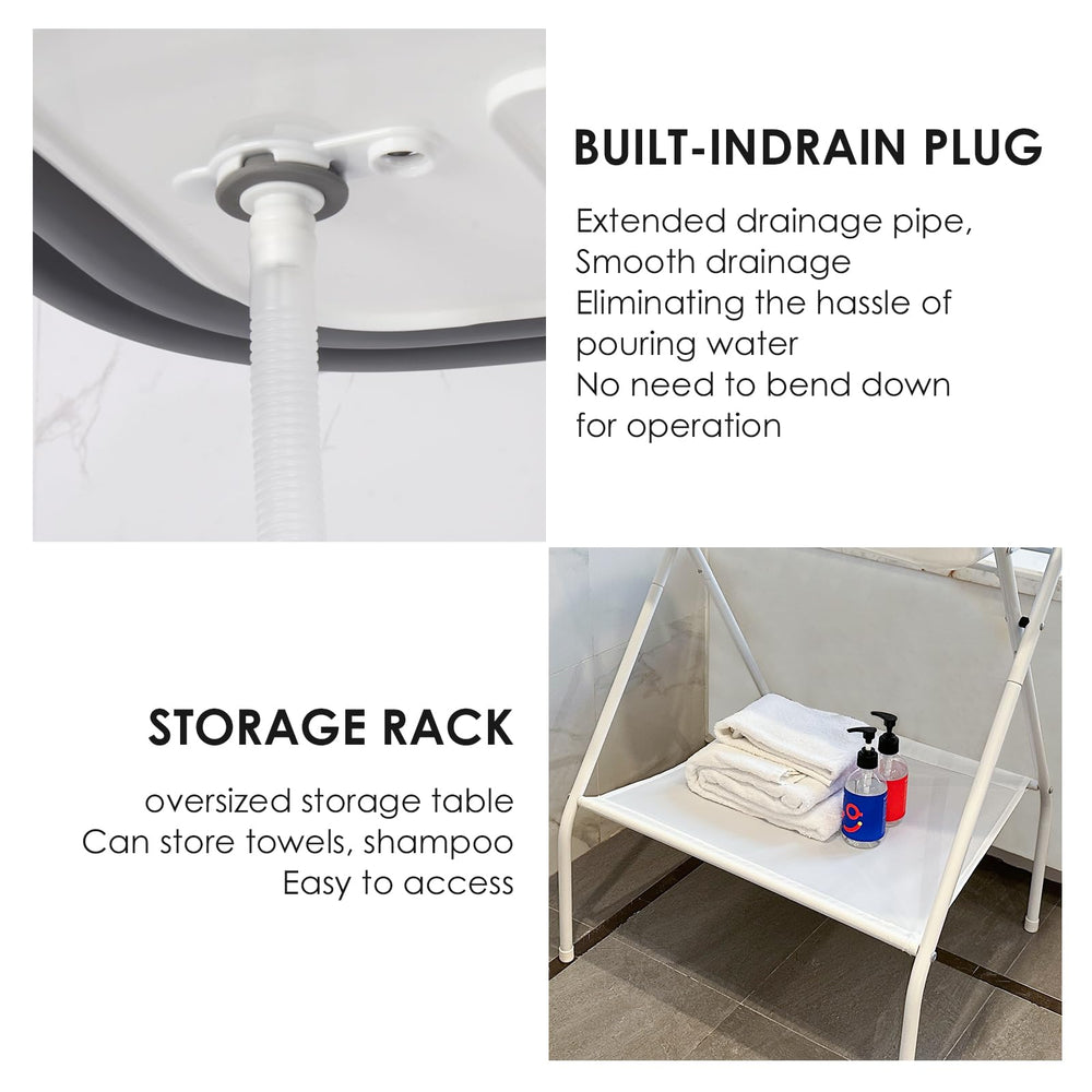 BEBEROAD PETS séance de toilettage avec brosse, confort dorsal et stabilité
