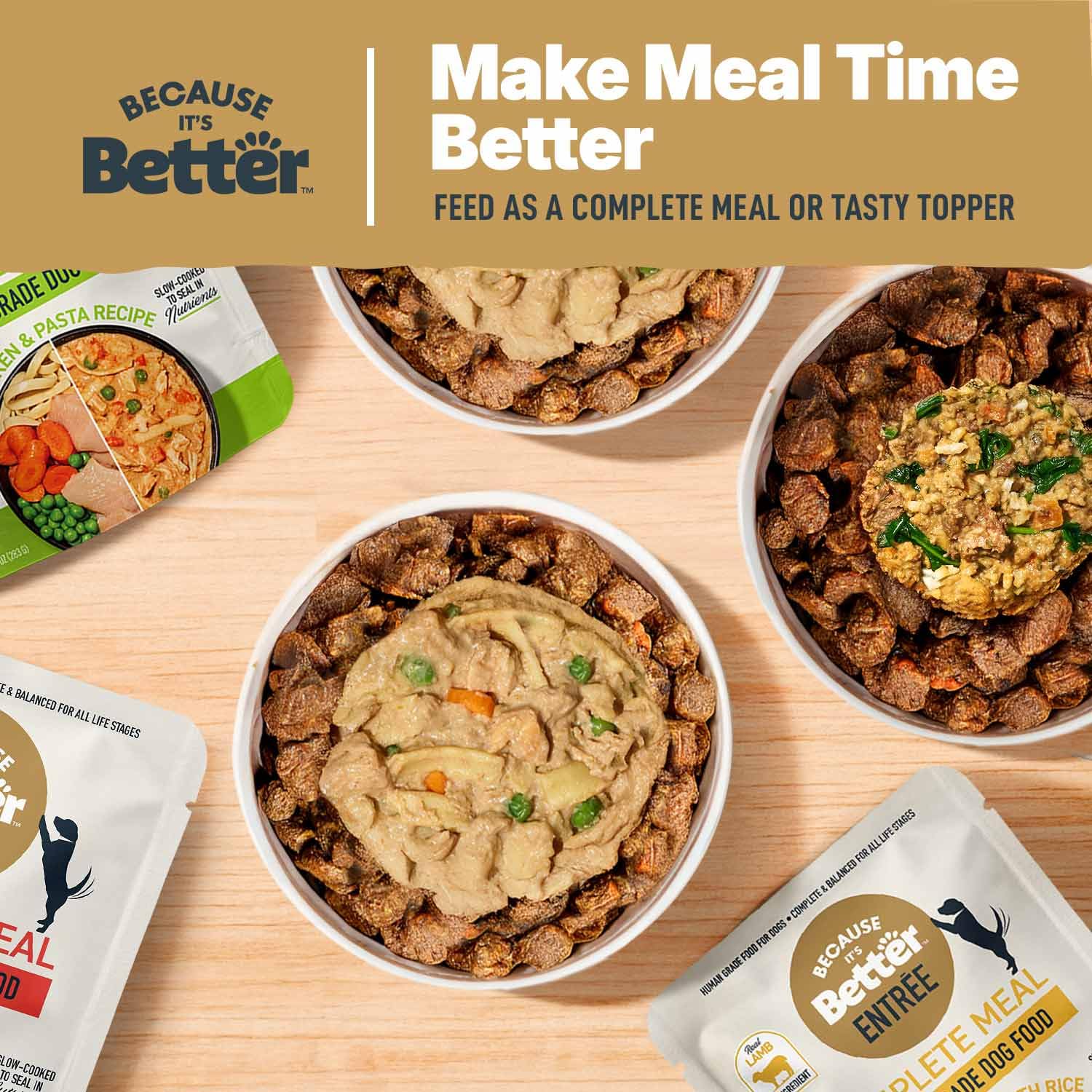 Because It's Better packaging variété six boîtes, pratique pour stocker