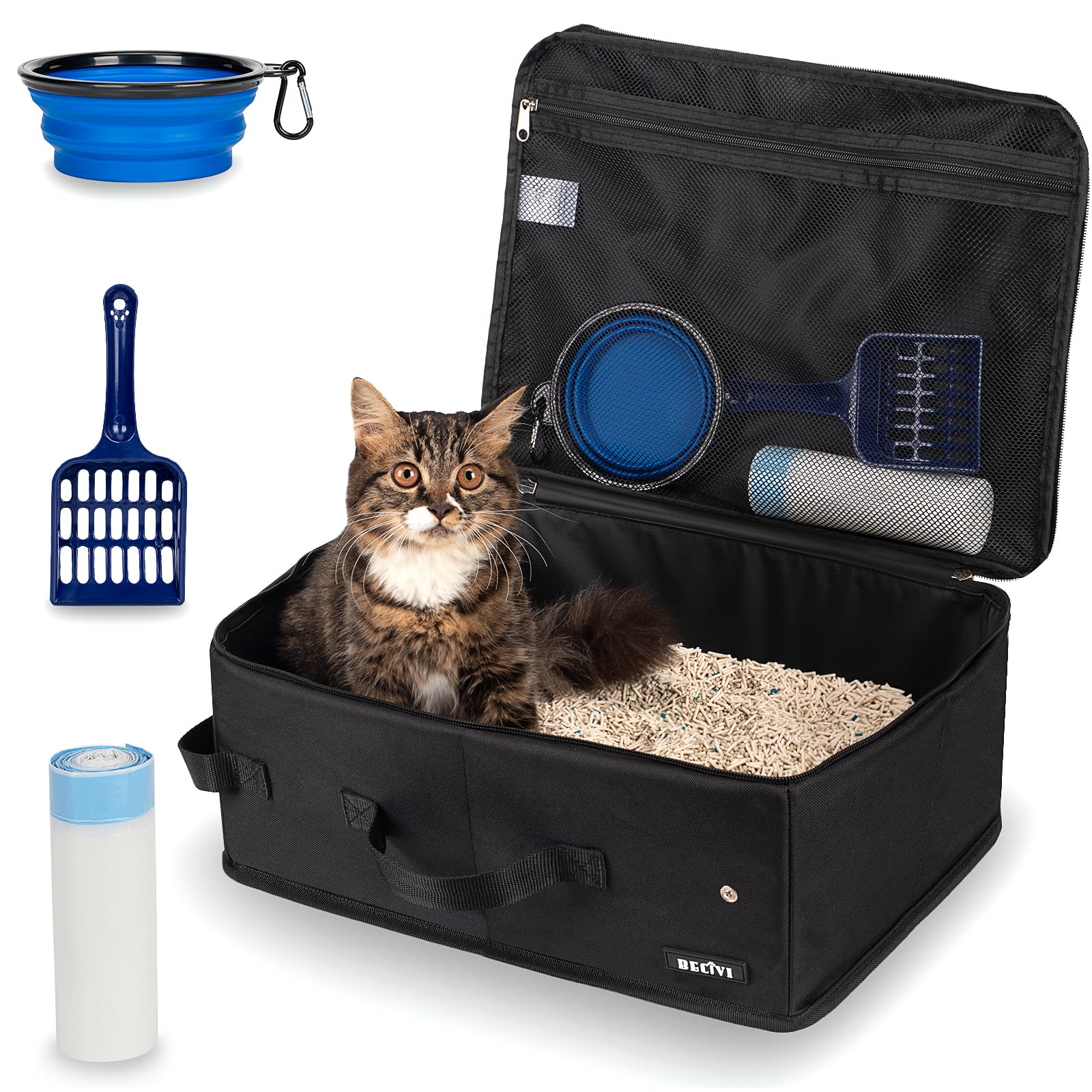 Becivi caisse face ouverte montrant espace confortable pour chat et propreté