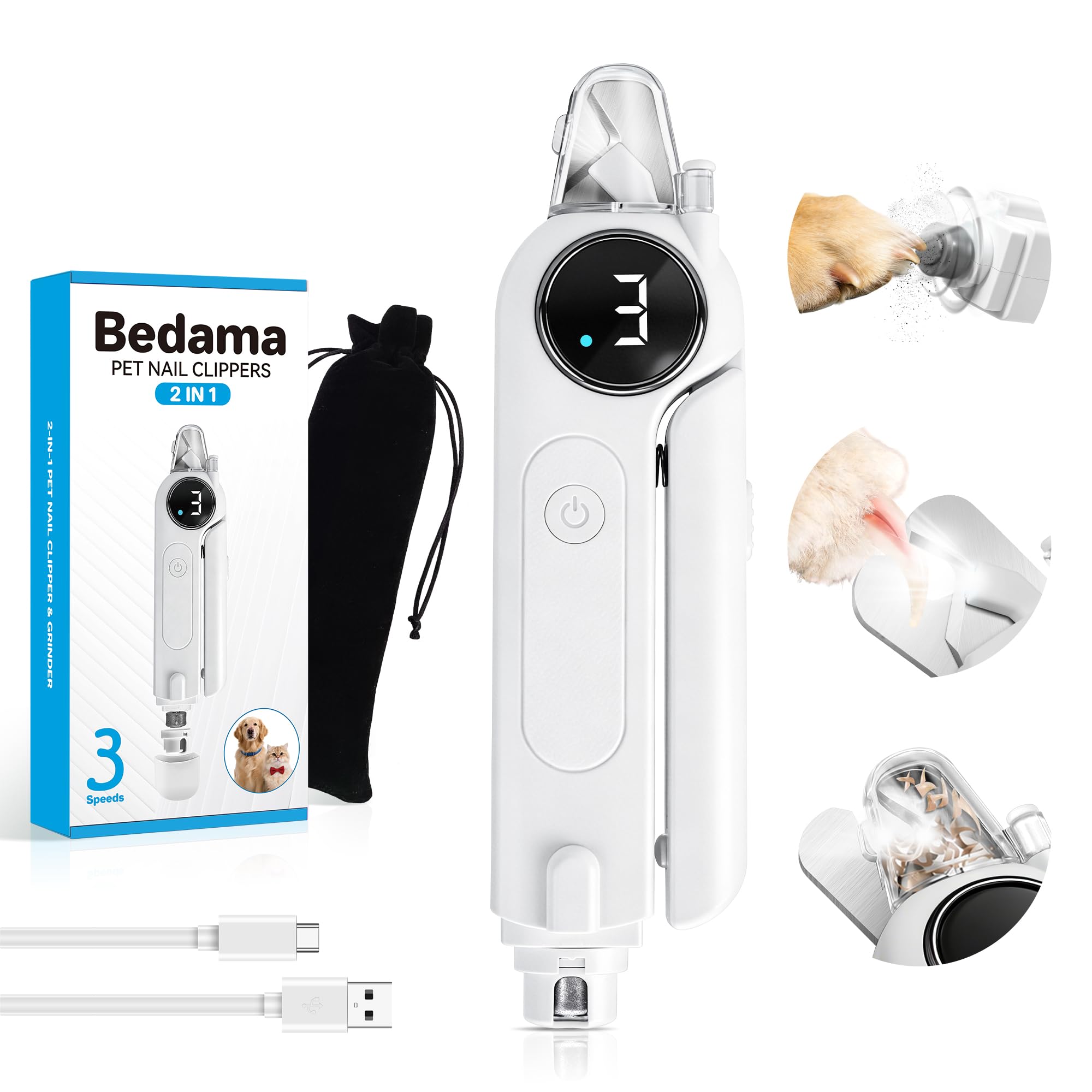 Bedama appareil face avant montrant design compact et ergonomie pour coupe précise
