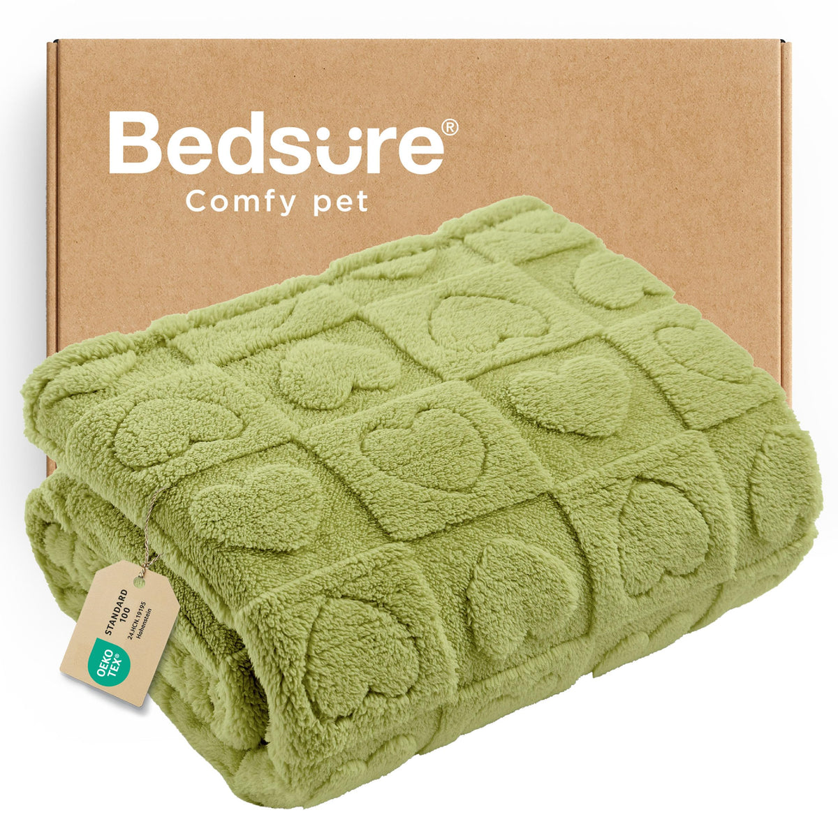 Bedsure vue avant du paquet montrant la taille compacte et praticité