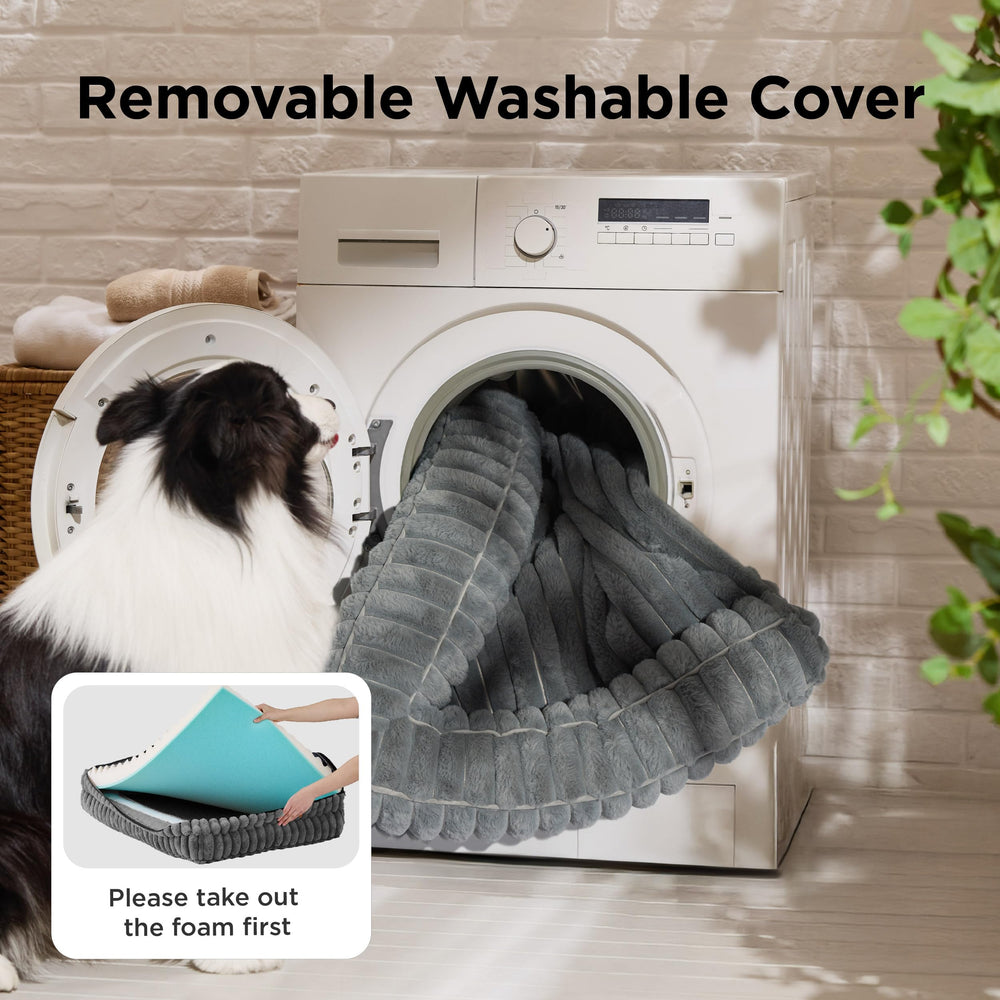 Bedsure chien allongé sur le lit montre confort et posture détendue