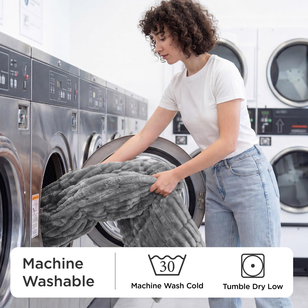Bedsure Comfyfleece étiquette d'entretien simple pour lavage sécurisé