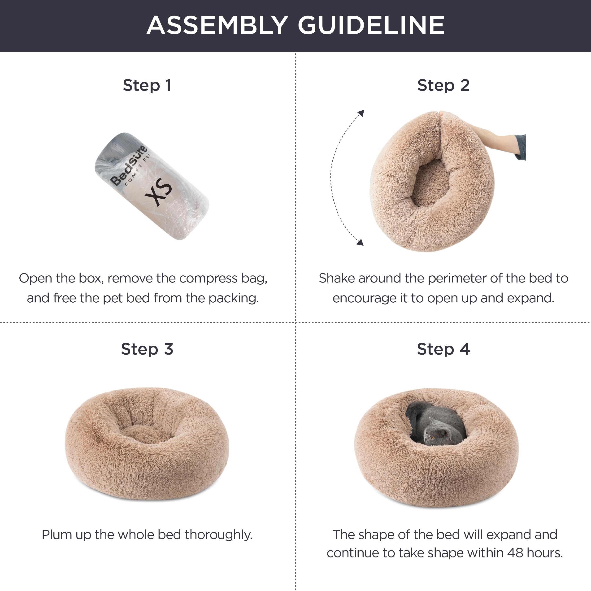 Bedsure comparaison taille et échelle, aide choix dimensionnel