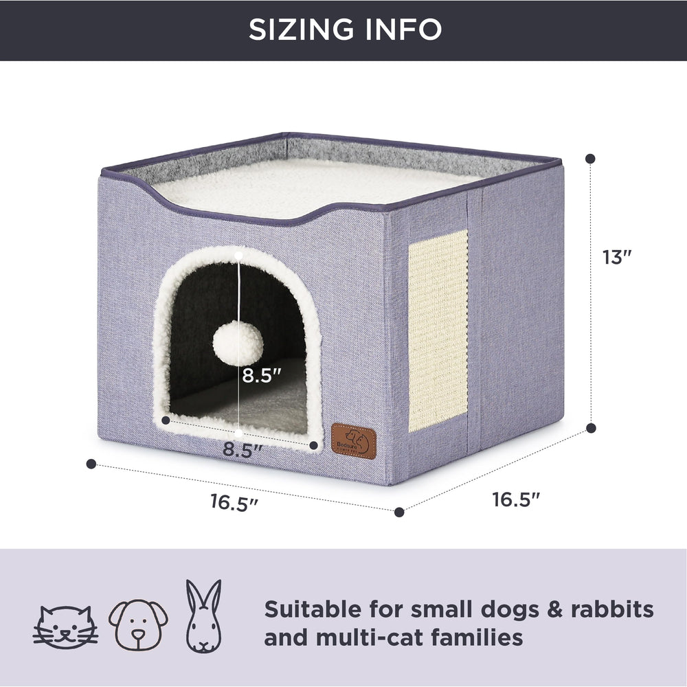 Bedsure comparaison échelle avec chat pour visualiser dimensions et capacité