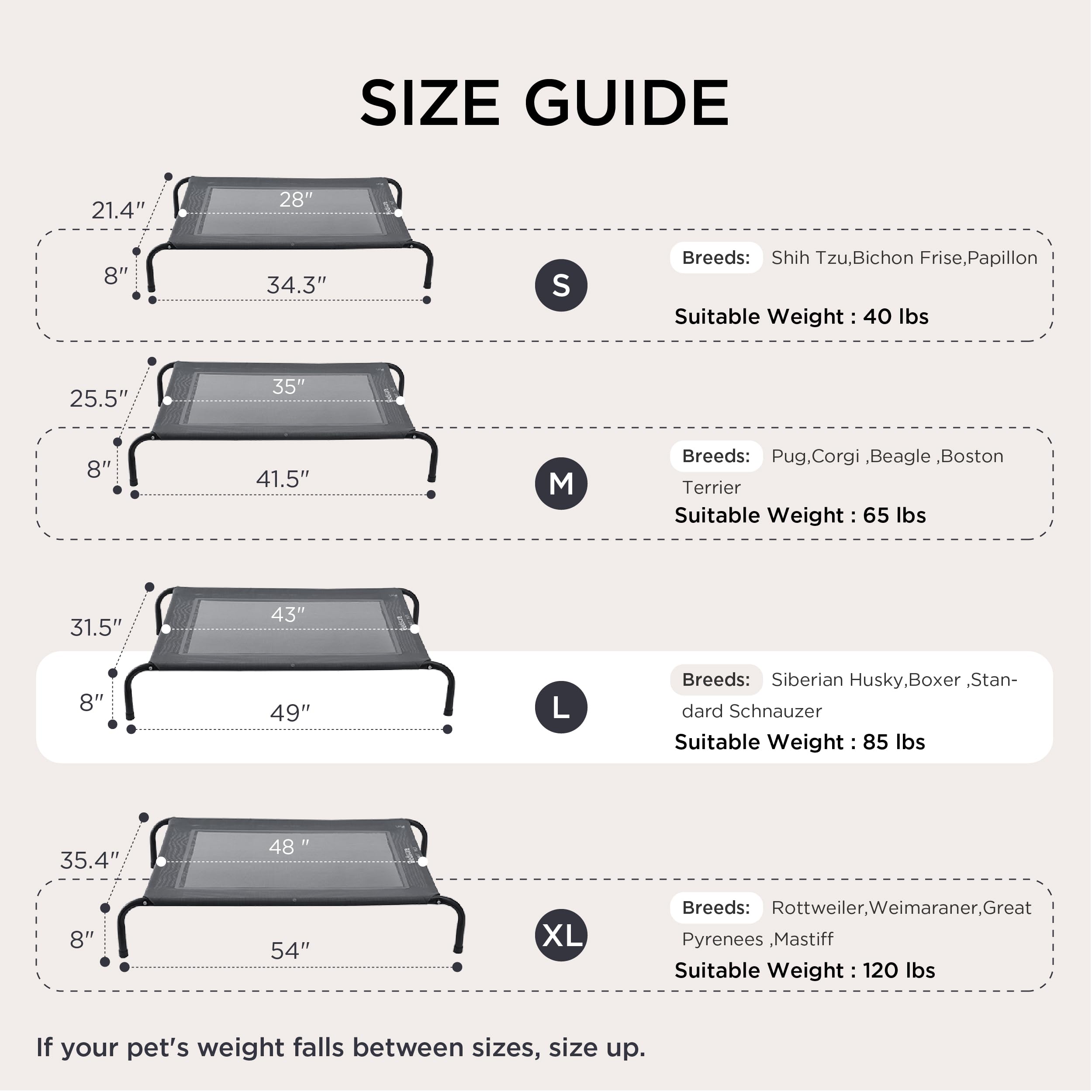 Bedsure comparaison taille avec grand chien illustrant capacité 49 pouces