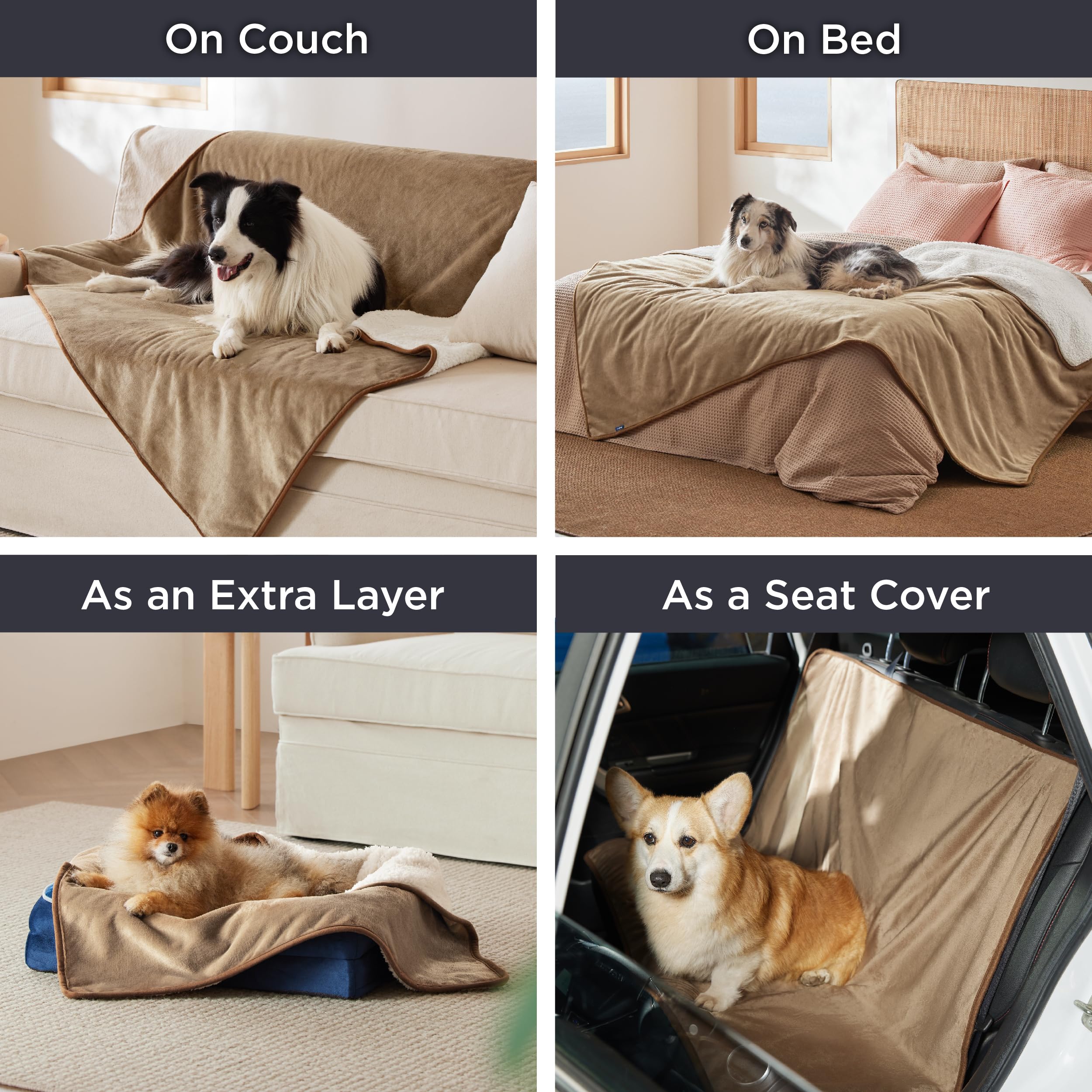 Bedsure couverture déployée dans voiture pour voyages et camping