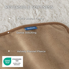 Bedsure gros plan flanelle douce pour un toucher lisse et cosy