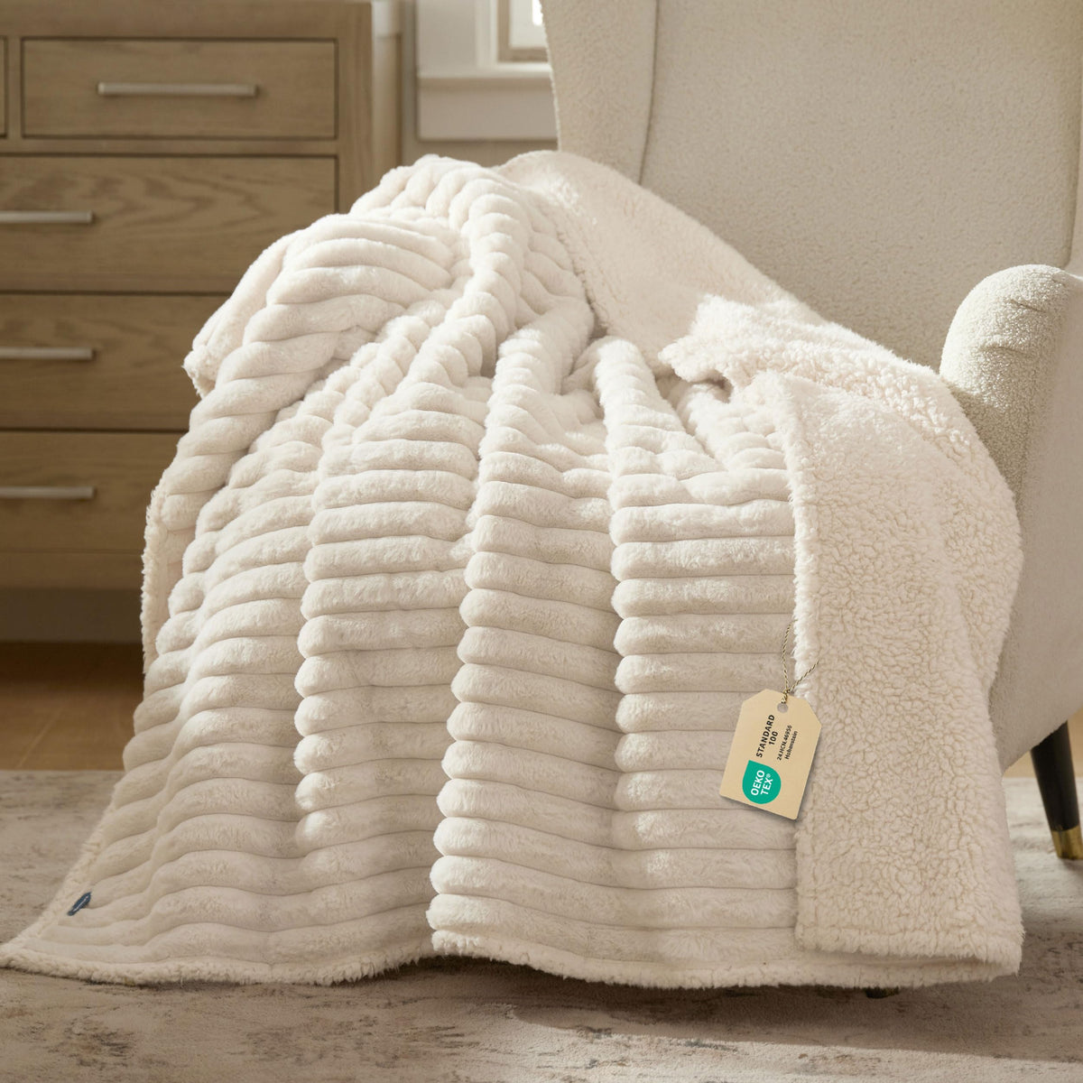 Bedsure couverture devant crème protégeant mobilier et style élégant
