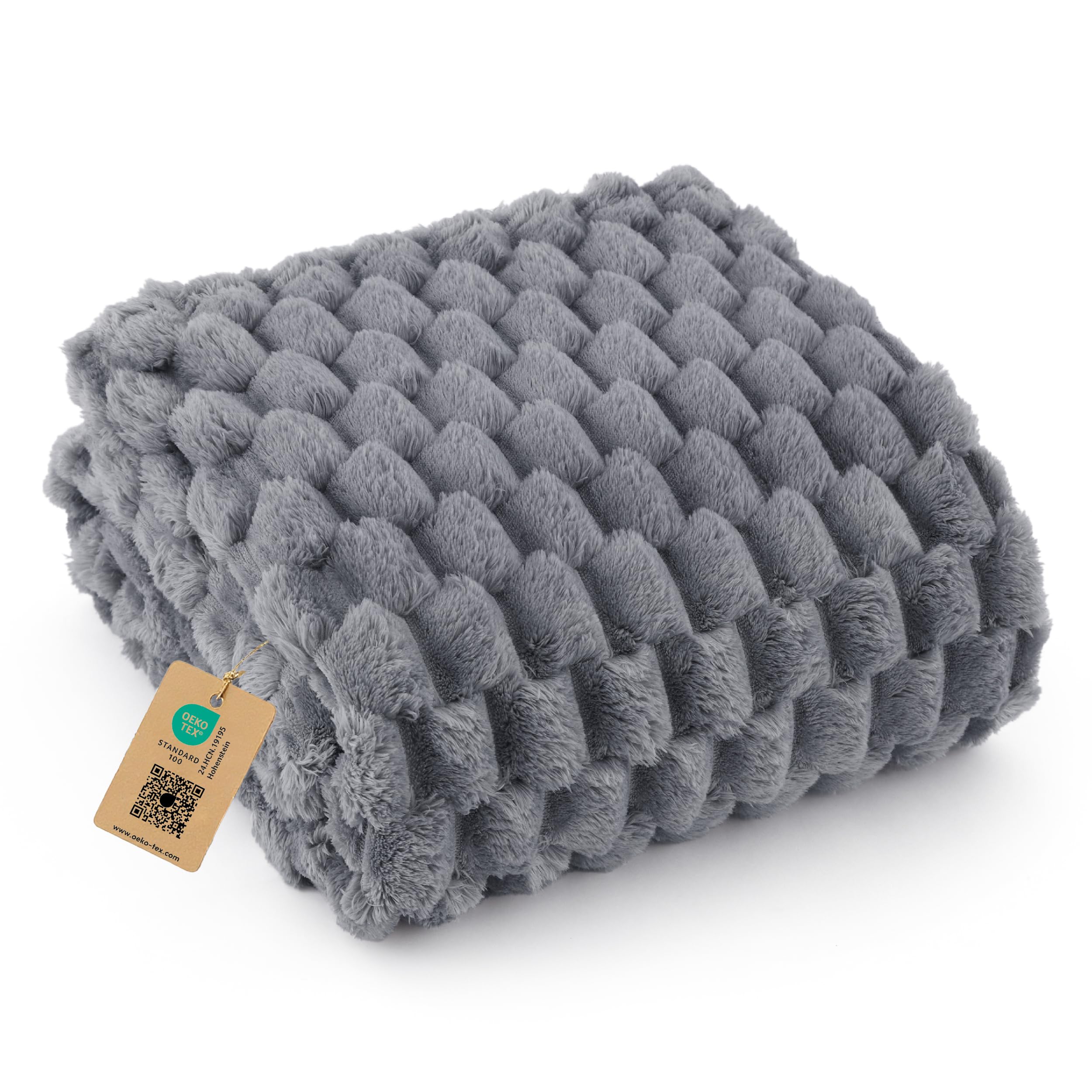 Bedsure couverture face avant gris apportant confort immédiat