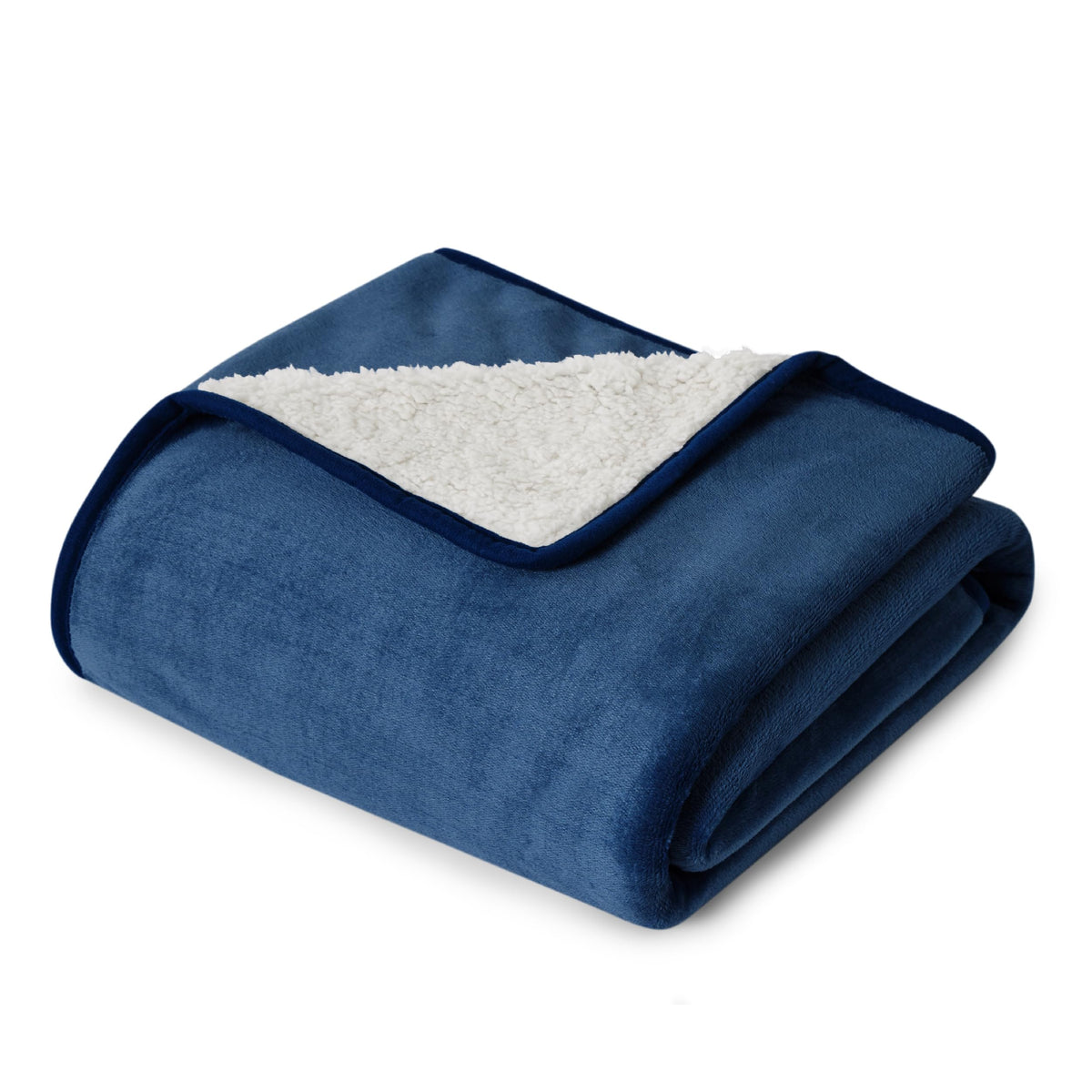 Bedsure couverture pliée face réversible montrant protection et portabilité