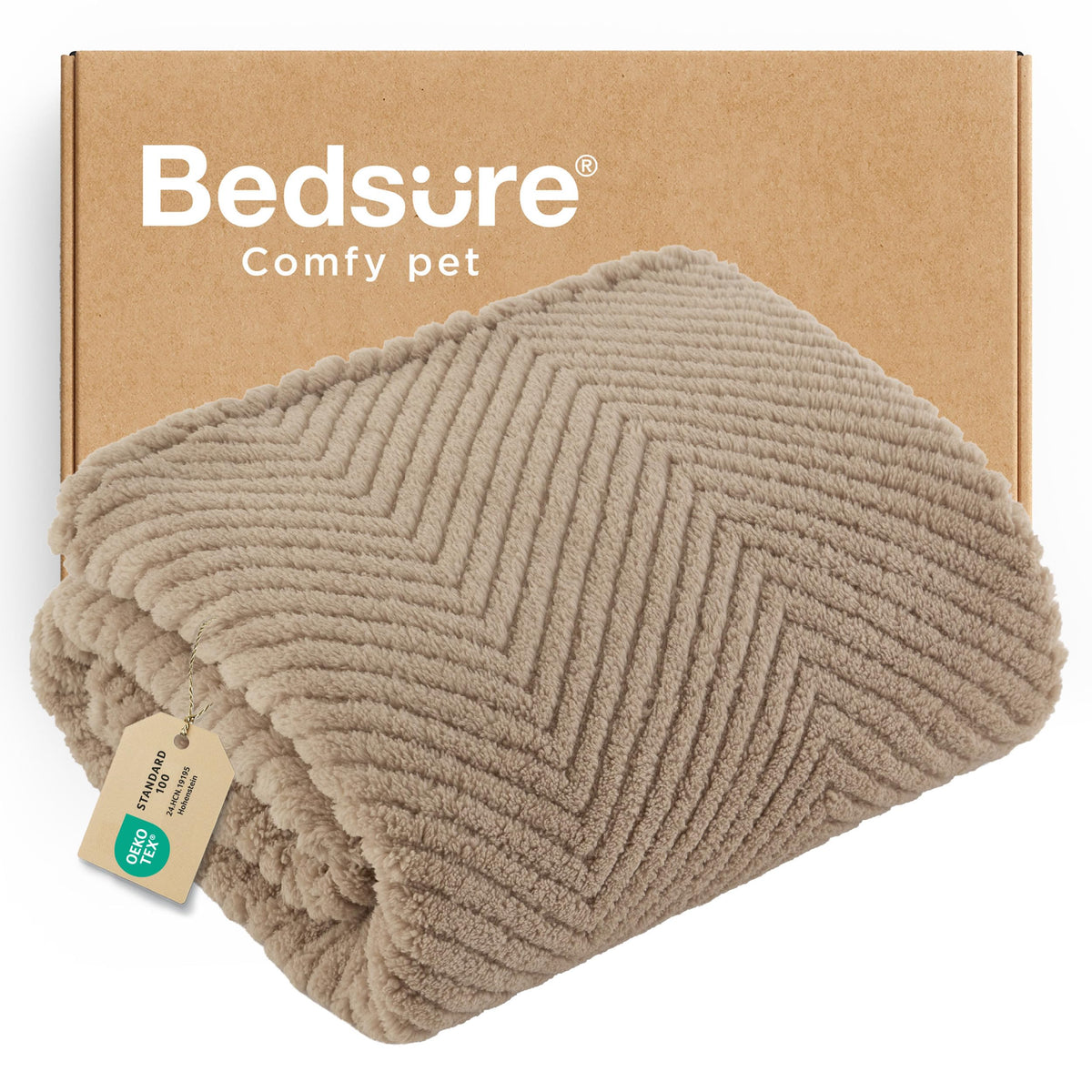 Bedsure couverture vue avant montrant douceur et style protecteur