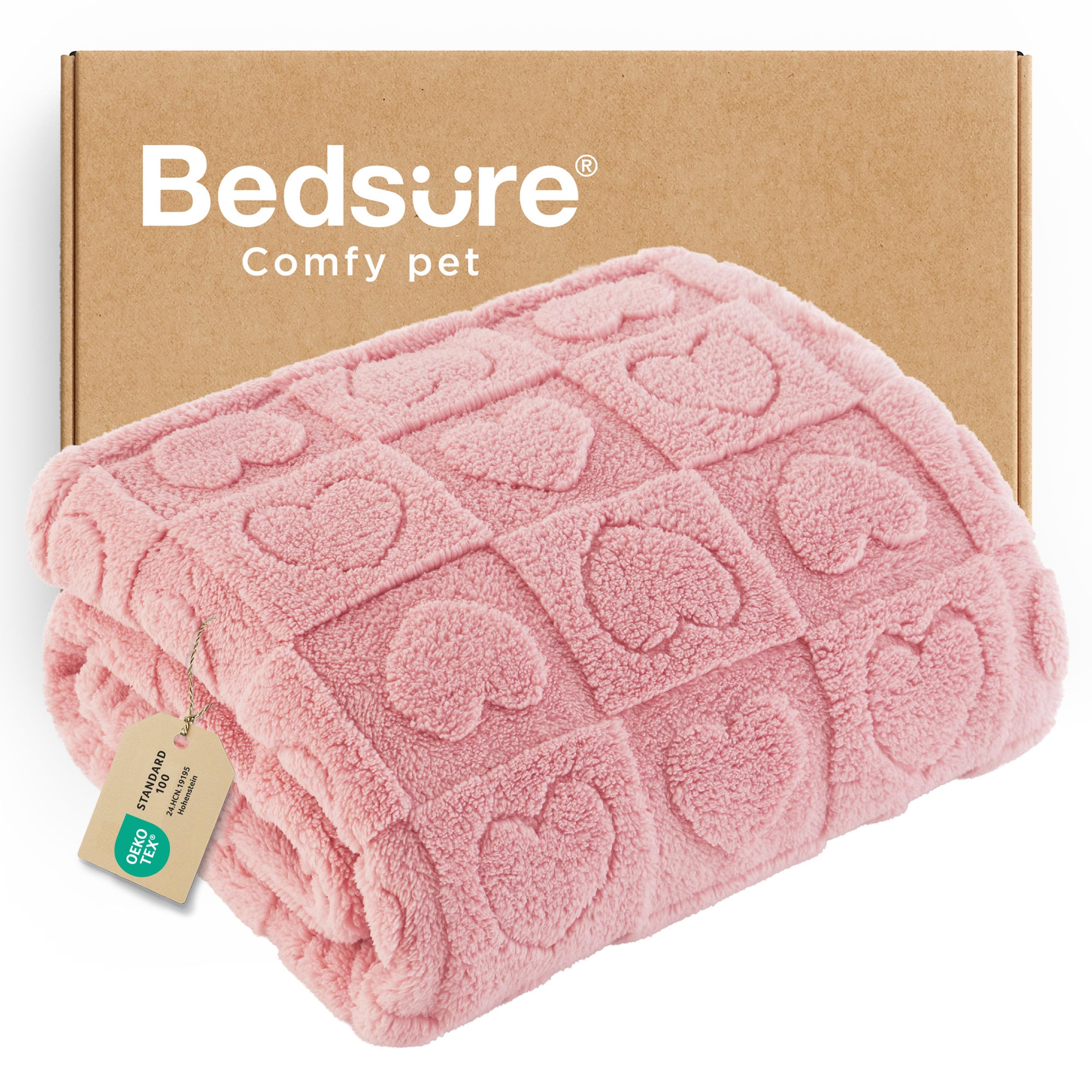 Bedsure couverture rose vue avant, apporte confort apaisant