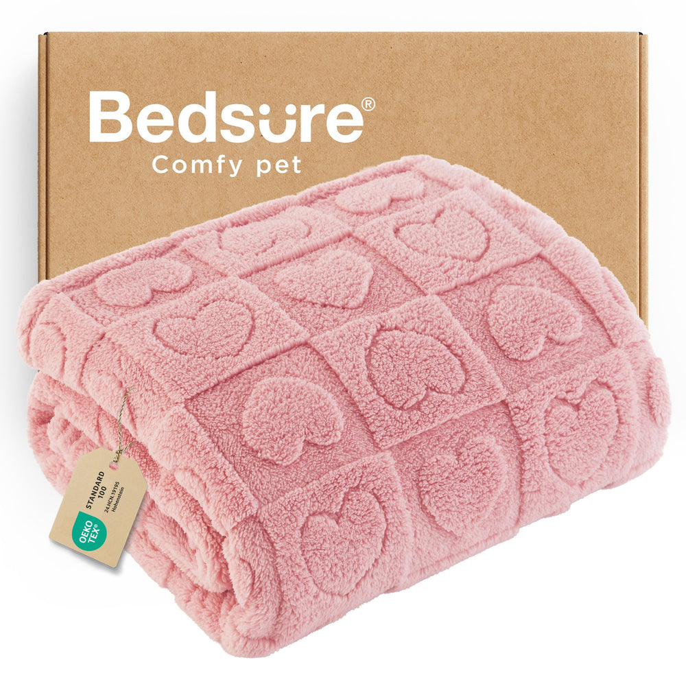 Bedsure couverture rose vue avant, apporte confort apaisant