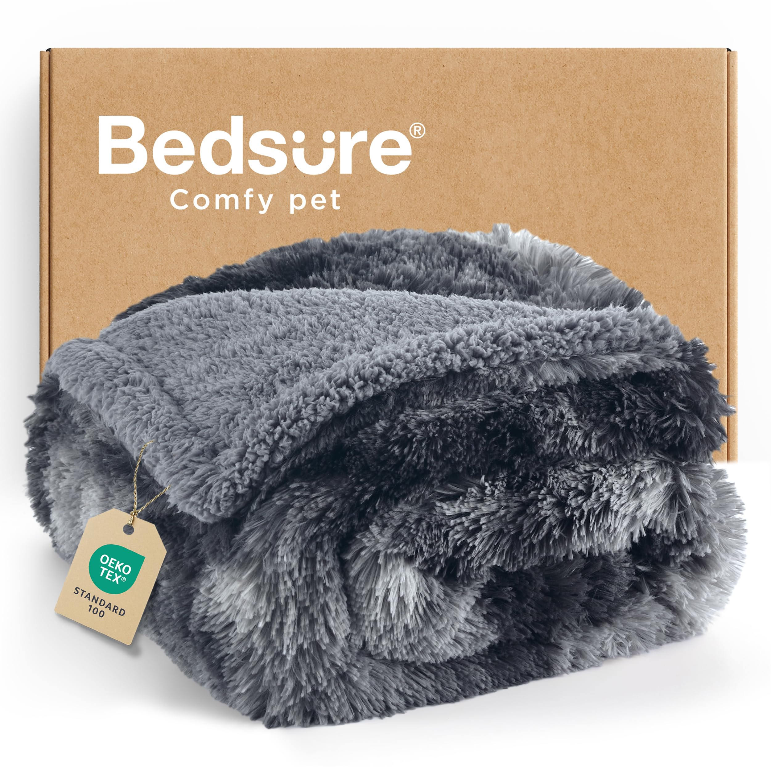 Bedsure couverture devant emballée montrant design et protection