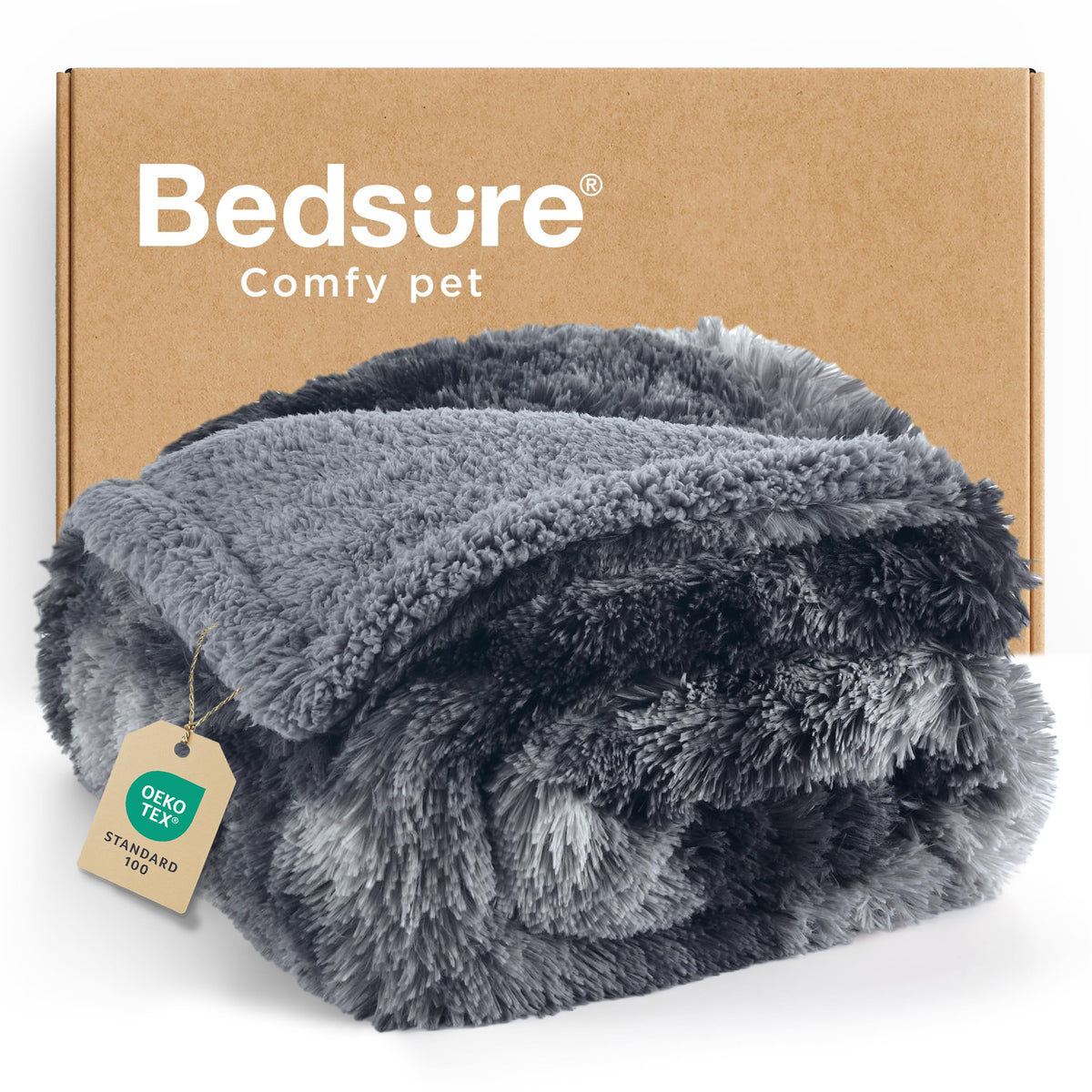 Bedsure couverture devant emballée montrant design et protection