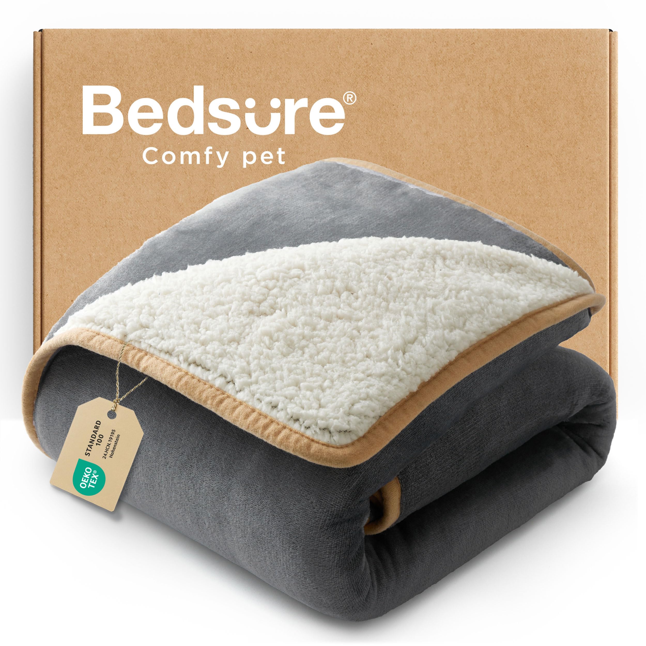 Bedsure couverture face avant montrant protection et design pratique