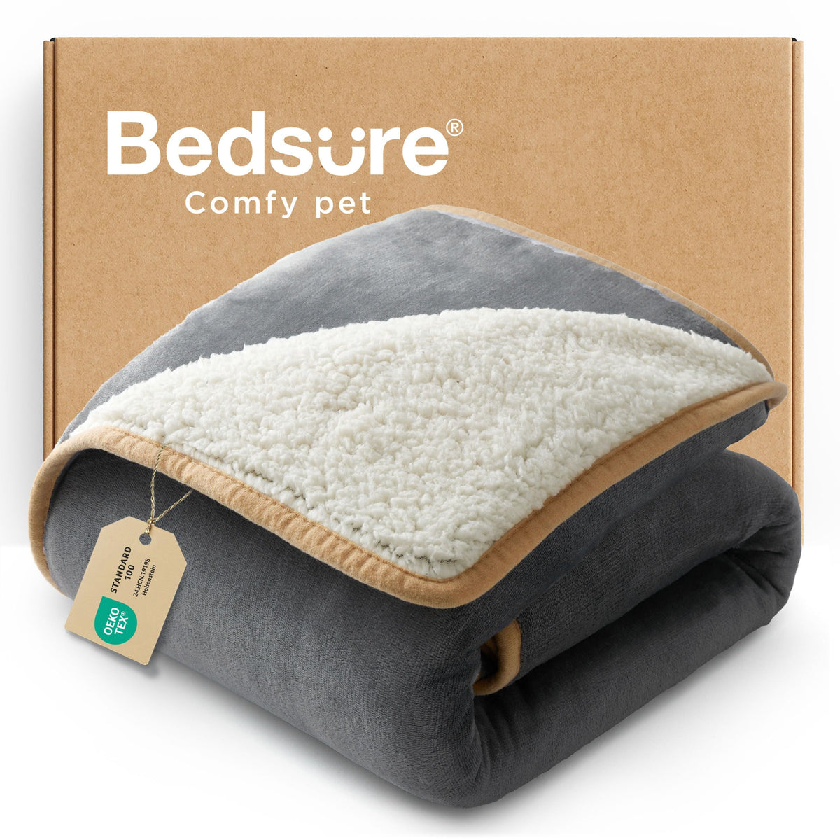 Bedsure couverture face avant montrant protection et design pratique