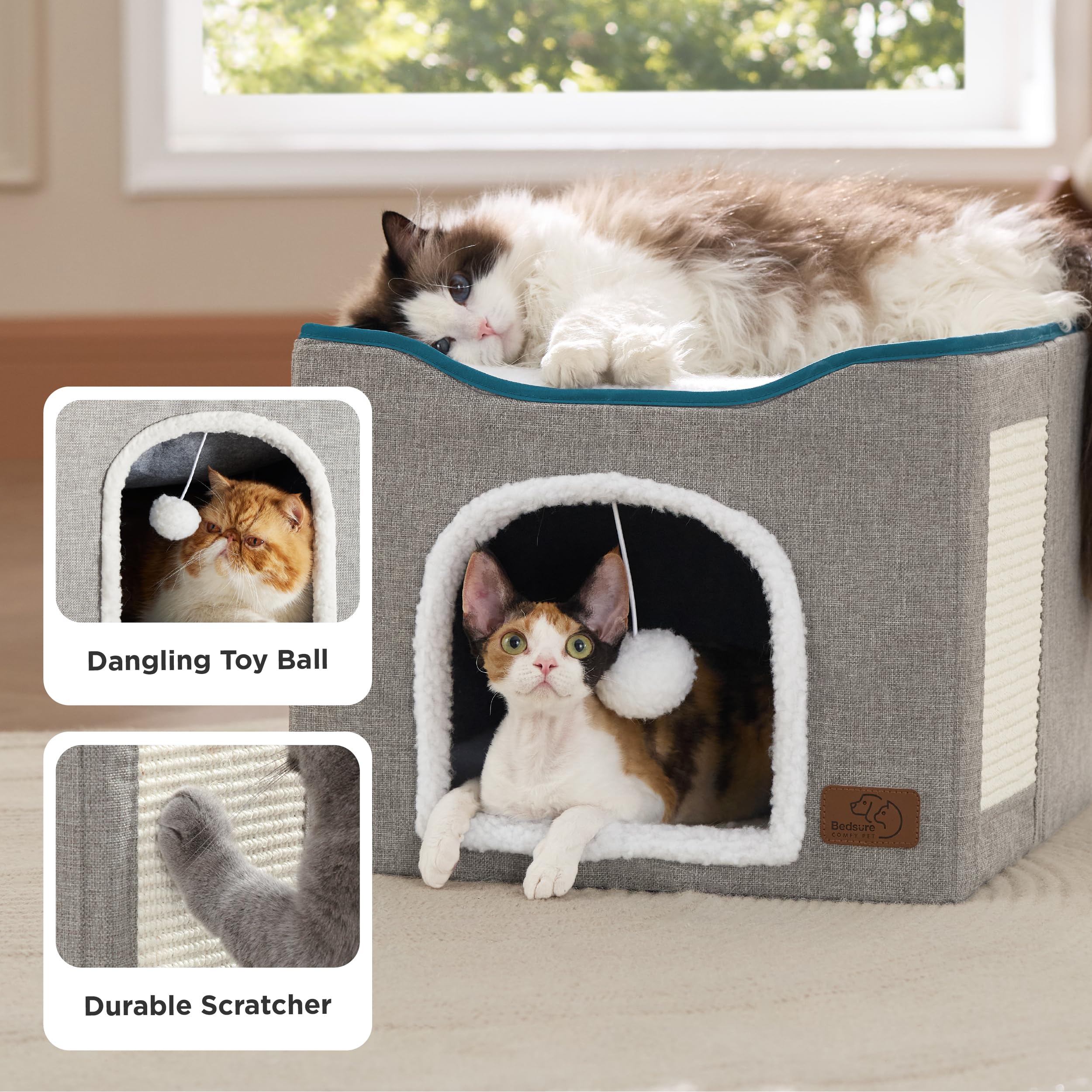 Bedsure détail du griffoir en sisal protégeant meubles et divertissant le chat