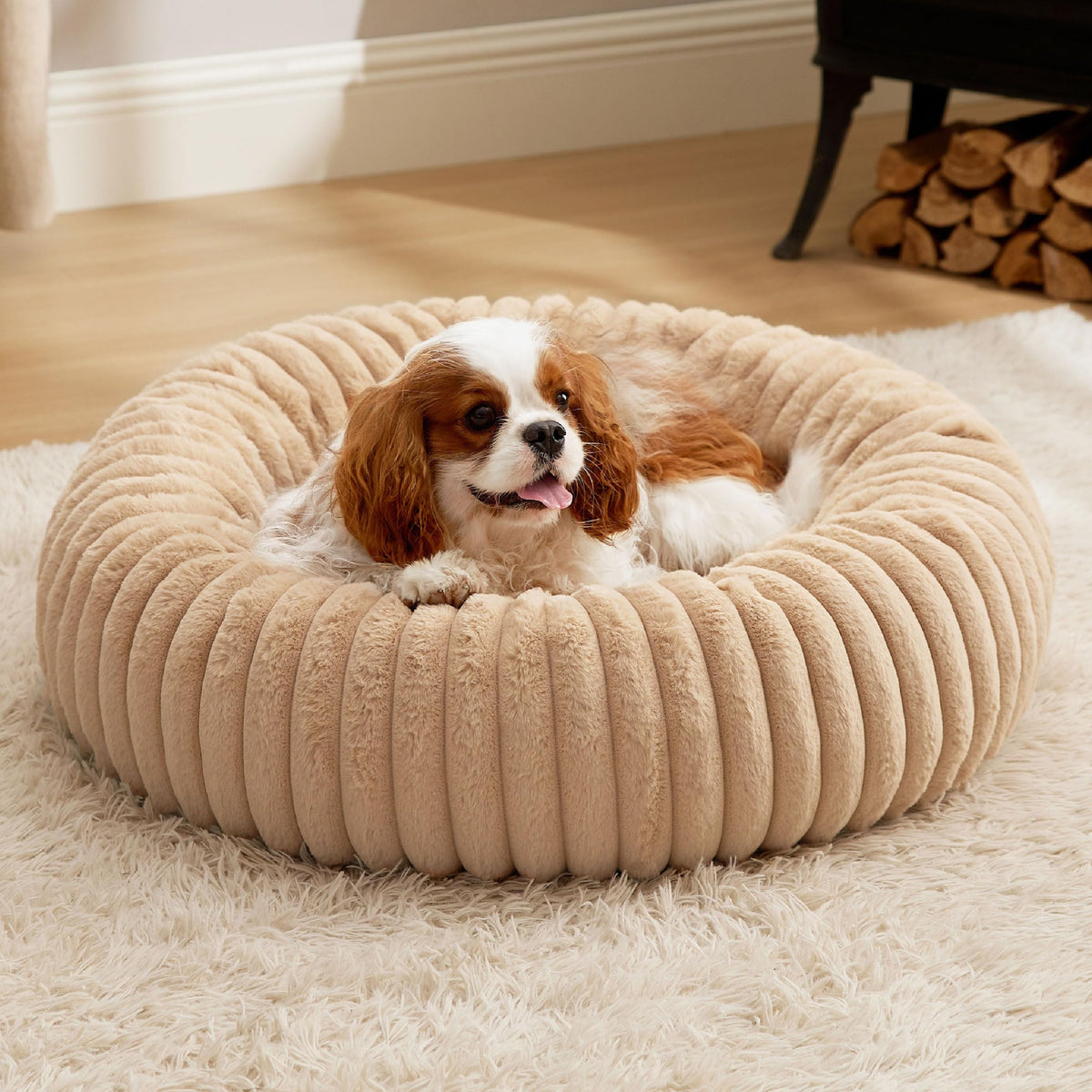 Bedsure lit donut vue avant montrant forme circulaire et confort