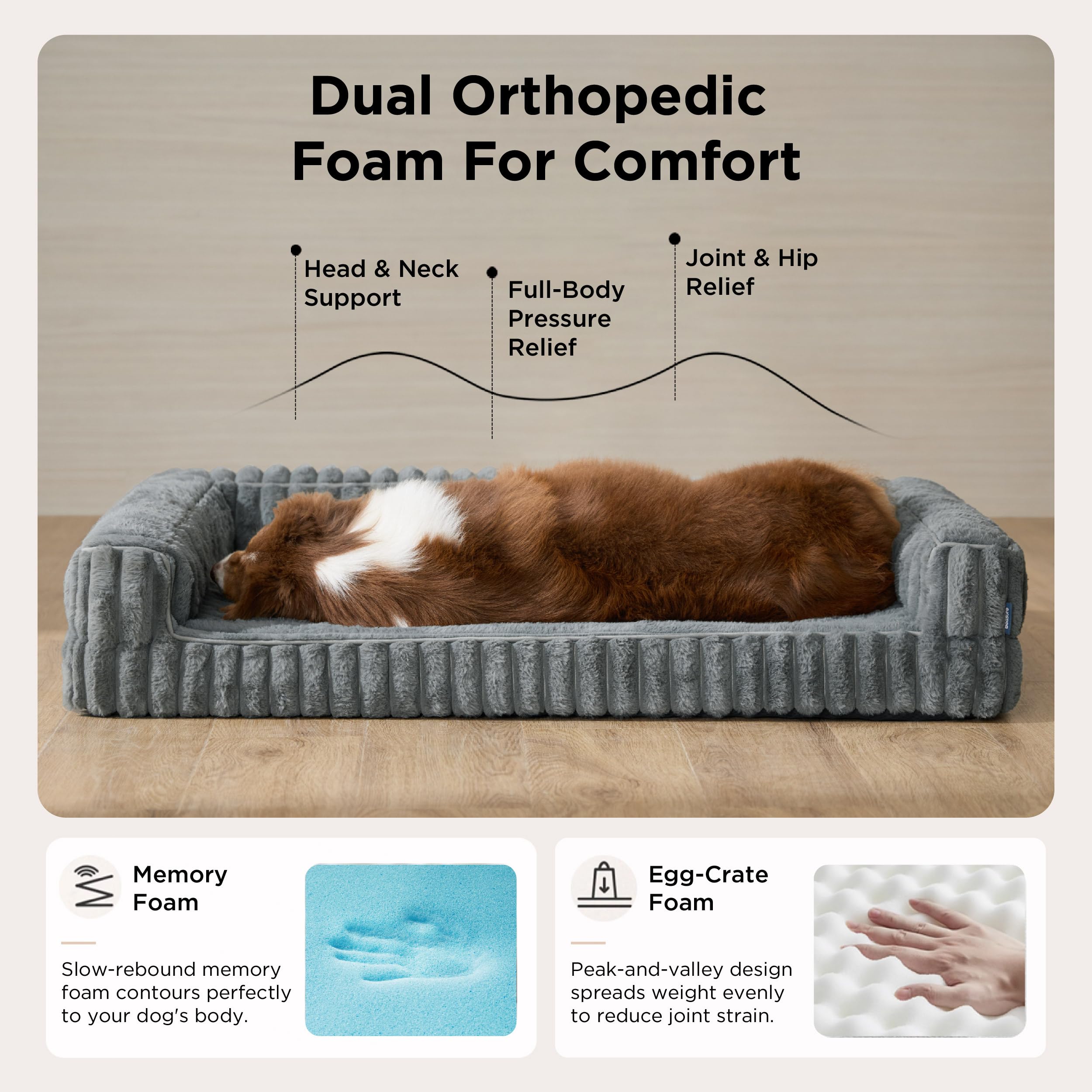 Bedsure mousse à mémoire gros plan, soutien ciblé pour articulations