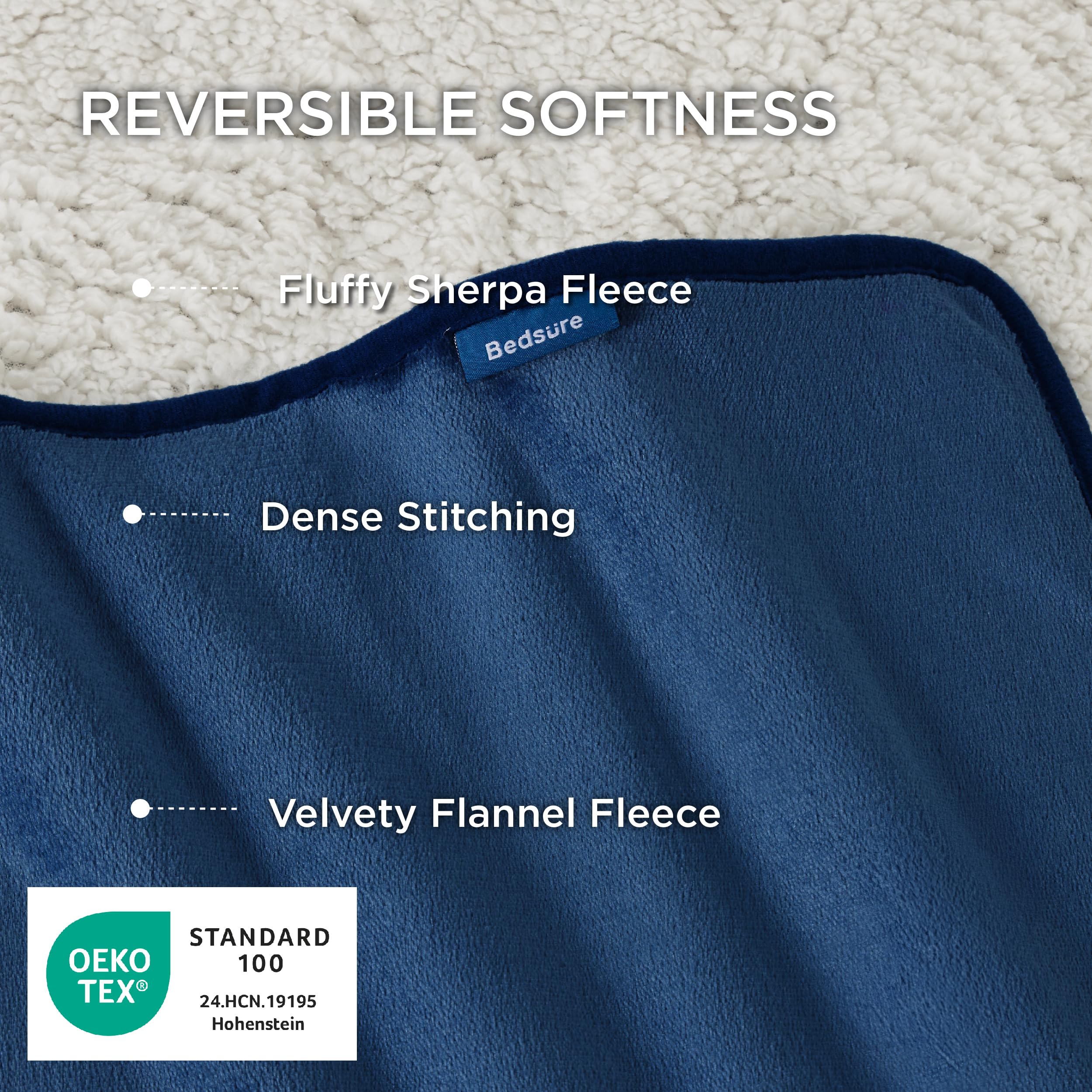 Bedsure détail flanelle douce au toucher pour repos apaisant du chien