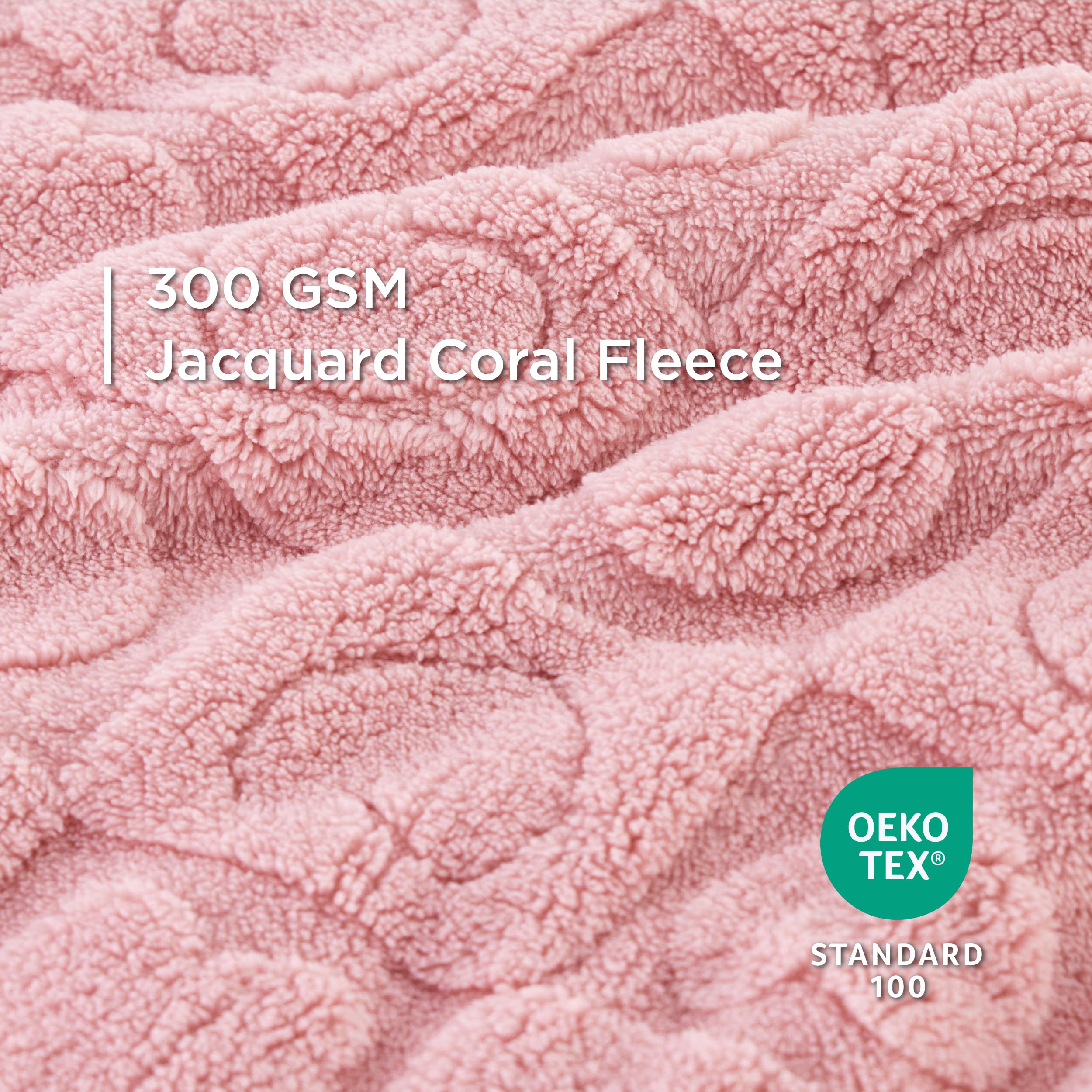 Bedsure gros plan polaire 300GSM, texture douce et chaude