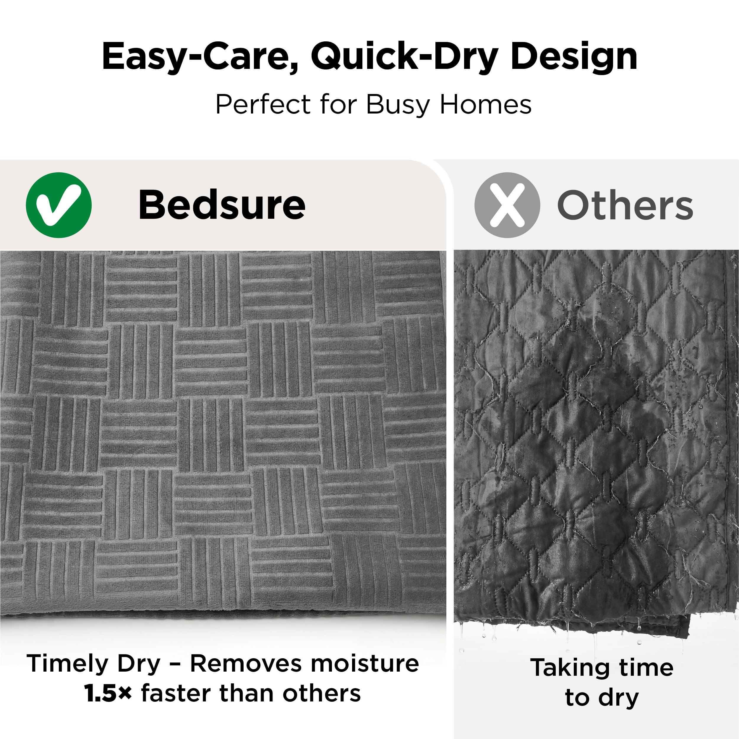 Bedsure dos lisse sans caoutchouc préservant revêtement canapé