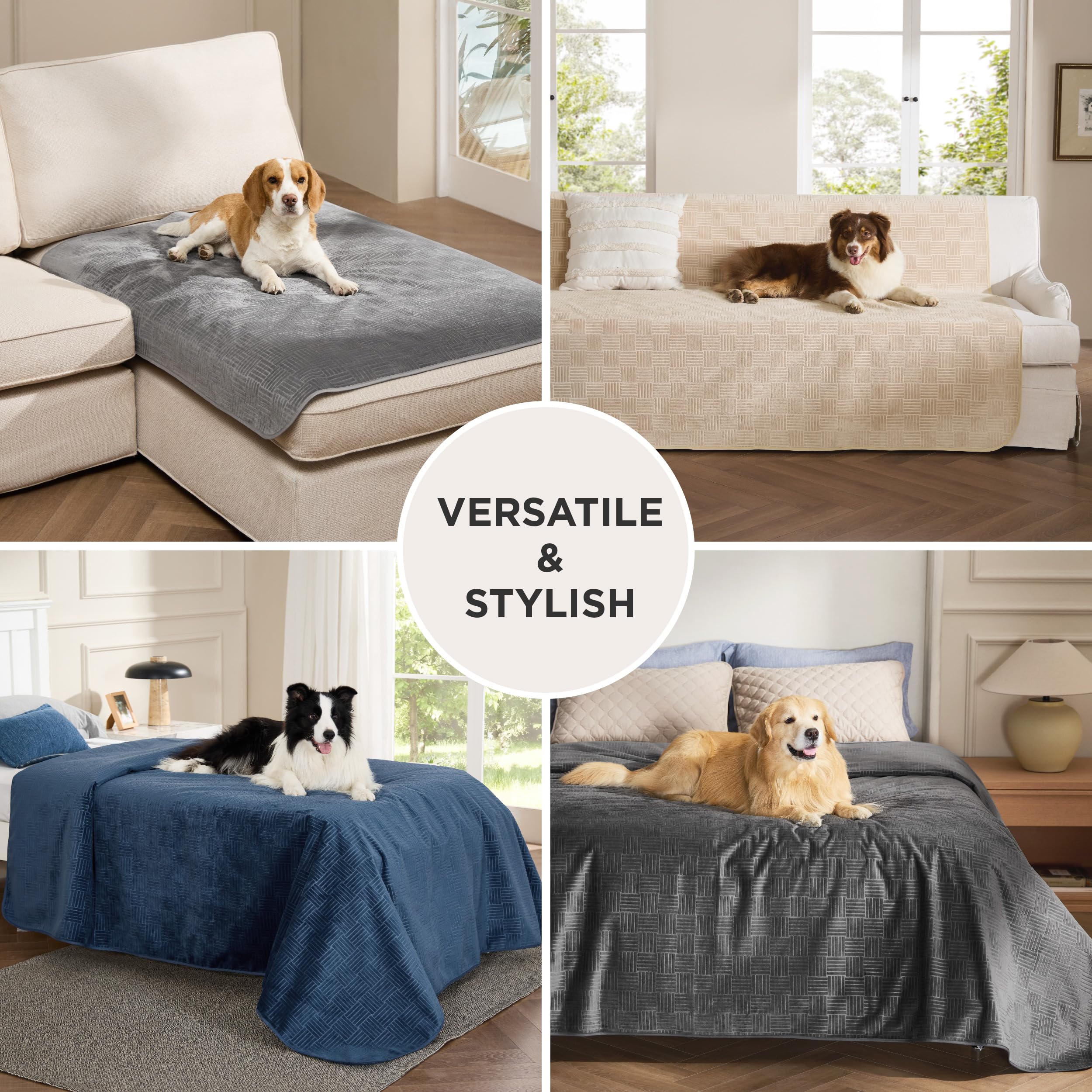 Bedsure perlage liquide sur tissu illustrant effet déperlant